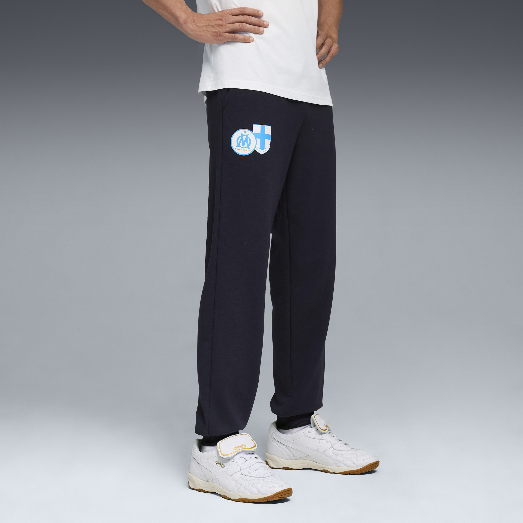 PUMA Olympique de Marseille FtblCulture sweatpant voor Heren, Blauw/Wit, Maat 3XL thumbnail 6