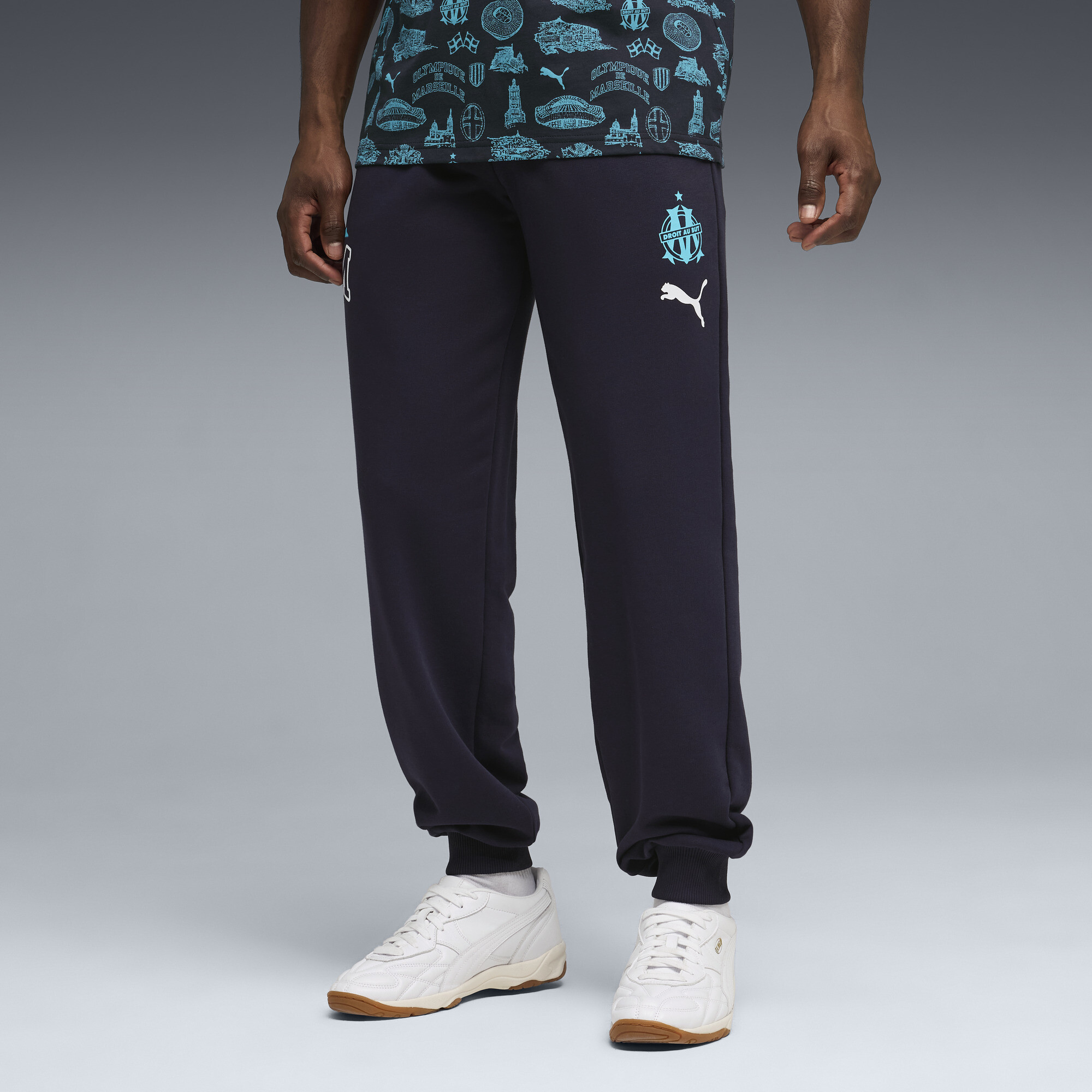PUMA Olympique de Marseille FtblCulture sweatpant voor Heren, Blauw, Maat L thumbnail 4