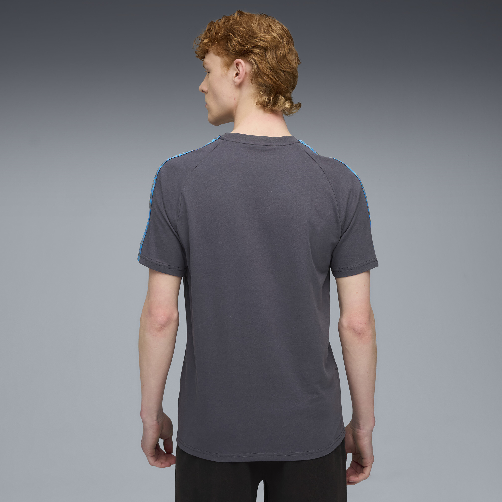 PUMA Olympique de Marseille KING T-shirt voor Heren, Blauw/Grijs, Maat M thumbnail 3