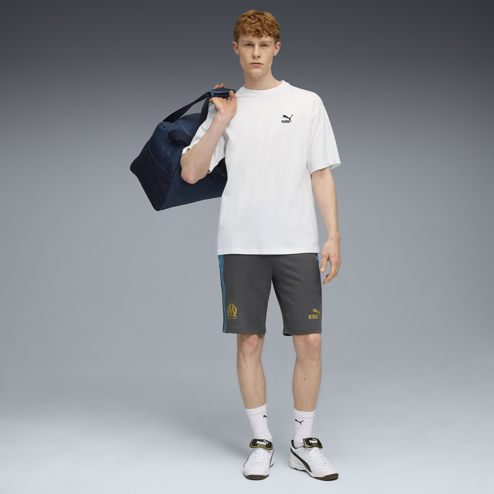 PUMA Olympique de Marseille KING sweatshort voor Heren, Blauw/Grijs, Maat S thumbnail 2