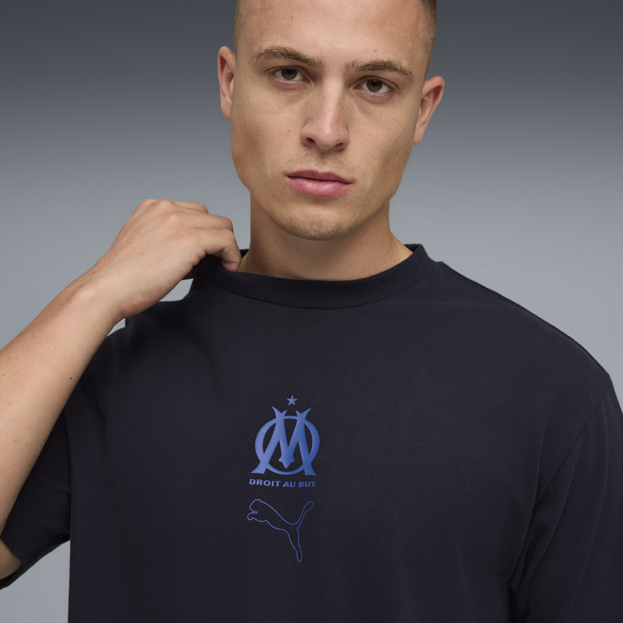 PUMA Olympique de Marseille FtblEssentials Cellerator uniseks T-shirt, Blauw, Maat XXL thumbnail 7