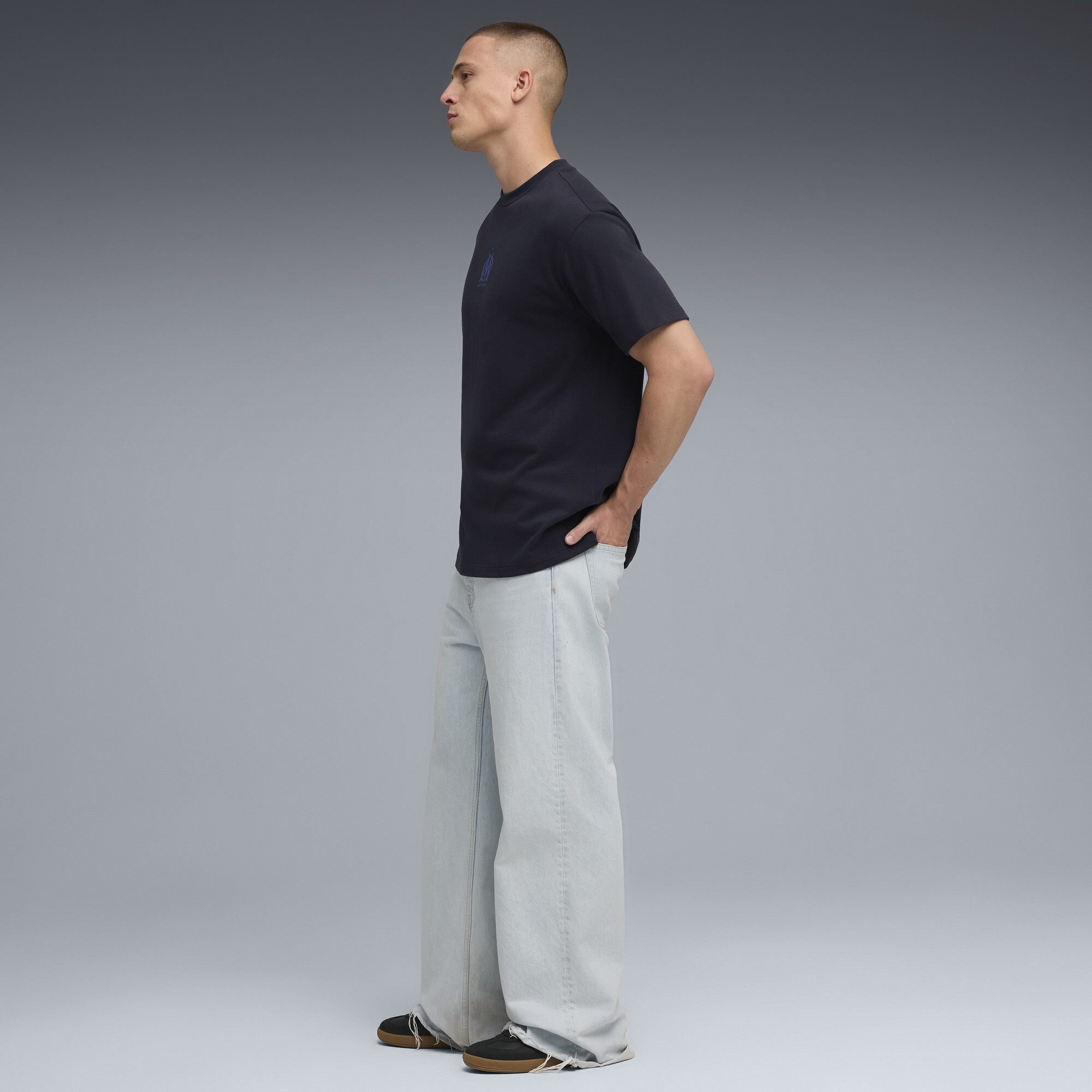 PUMA Olympique de Marseille FtblEssentials Cellerator uniseks T-shirt, Blauw, Maat XXL thumbnail 6