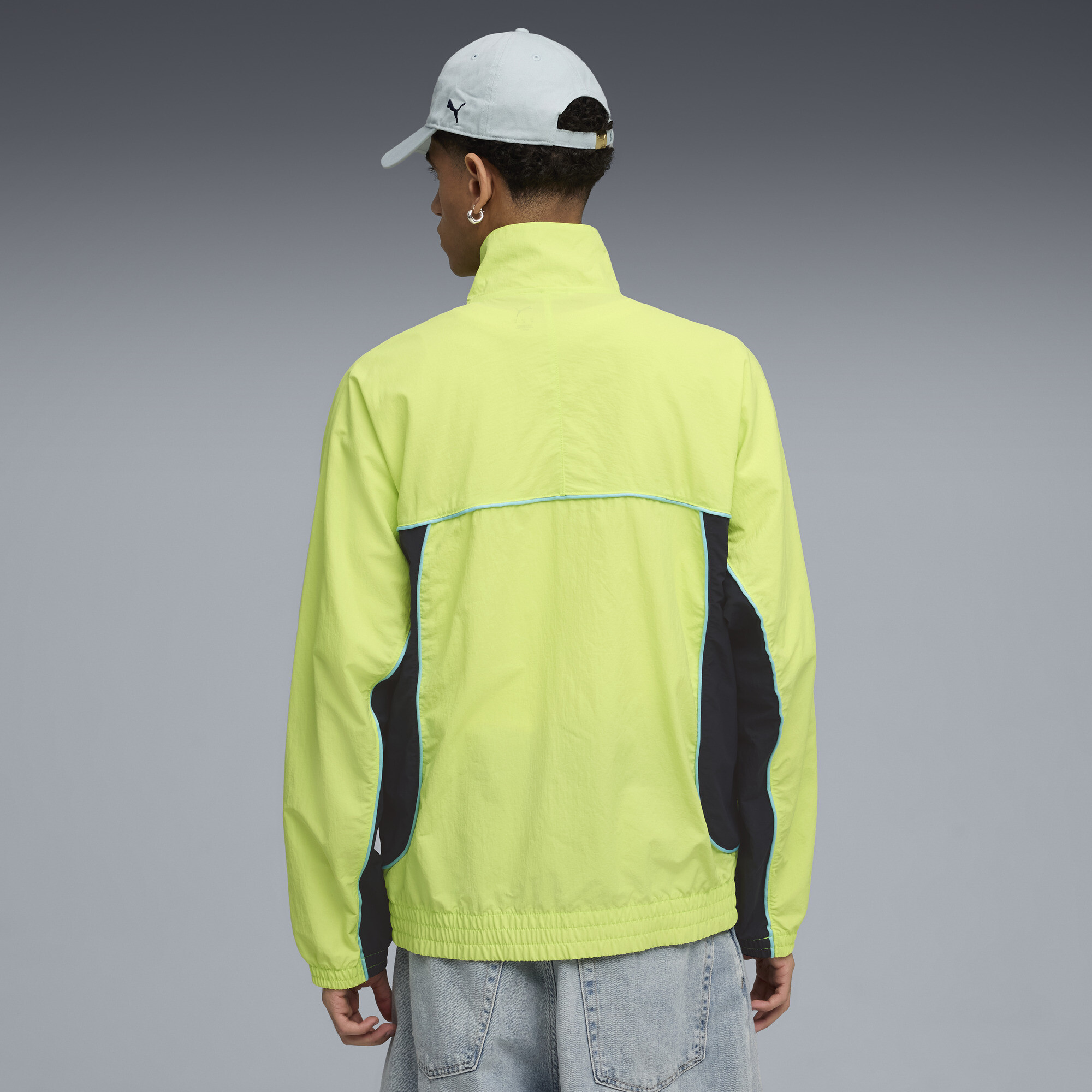 PUMA Olympique de Marseille FtblEssentials Cellerator jack voor Heren, Blauw/Geel, Maat S thumbnail 5