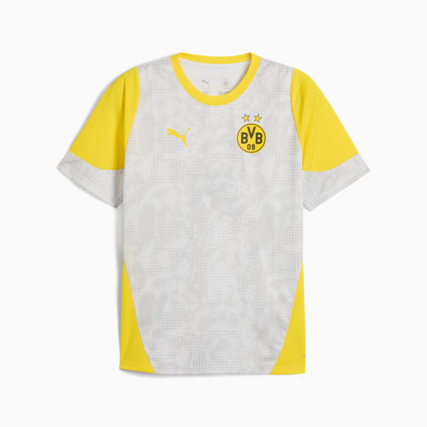 Camiseta de entrenamiento Borussia Dortmund para hombre, Silver Mist-Faster Yellow, large-ARG