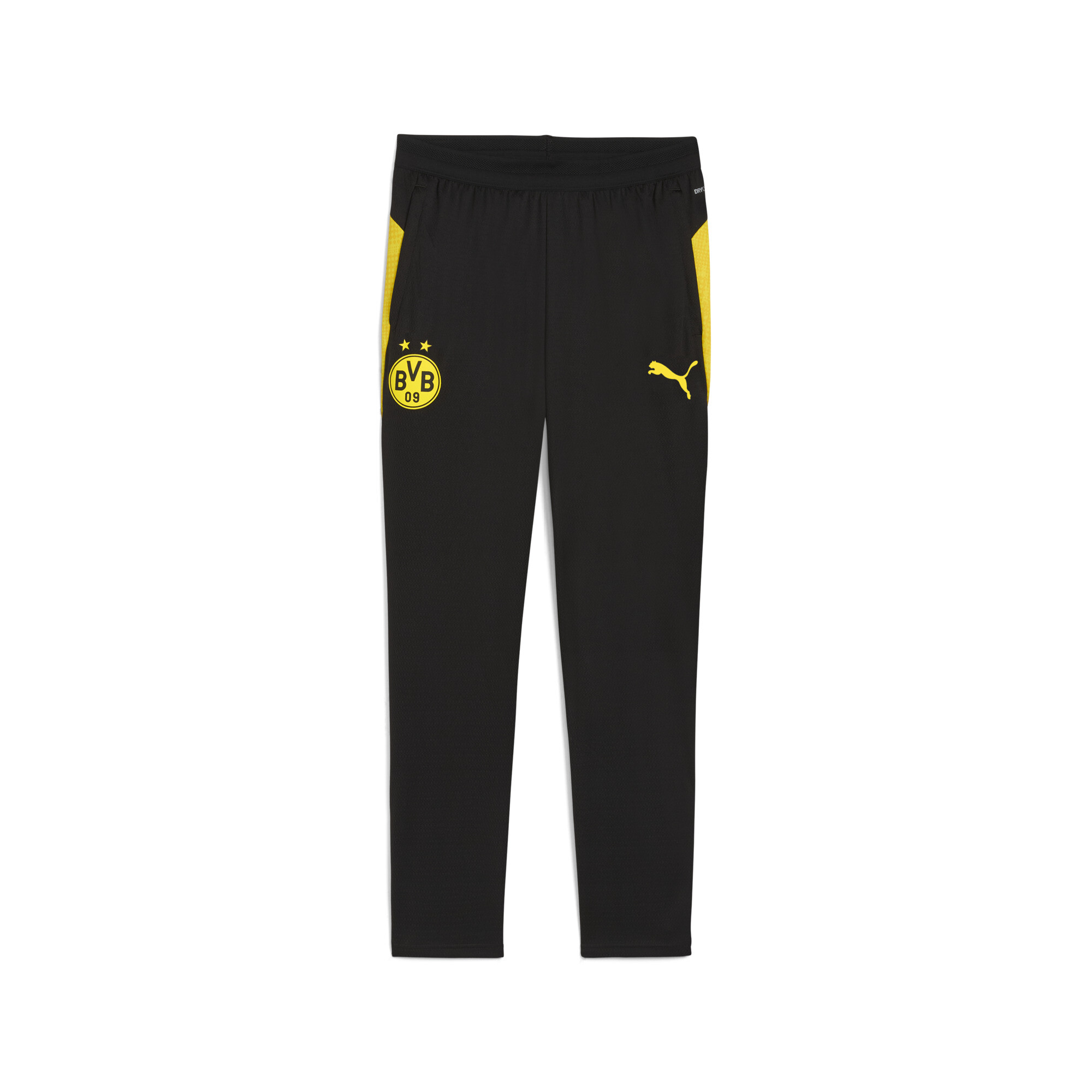 PUMA Borussia Dortmund trainingsbroek voor Heren, Zwart/Geel, Maat XXL