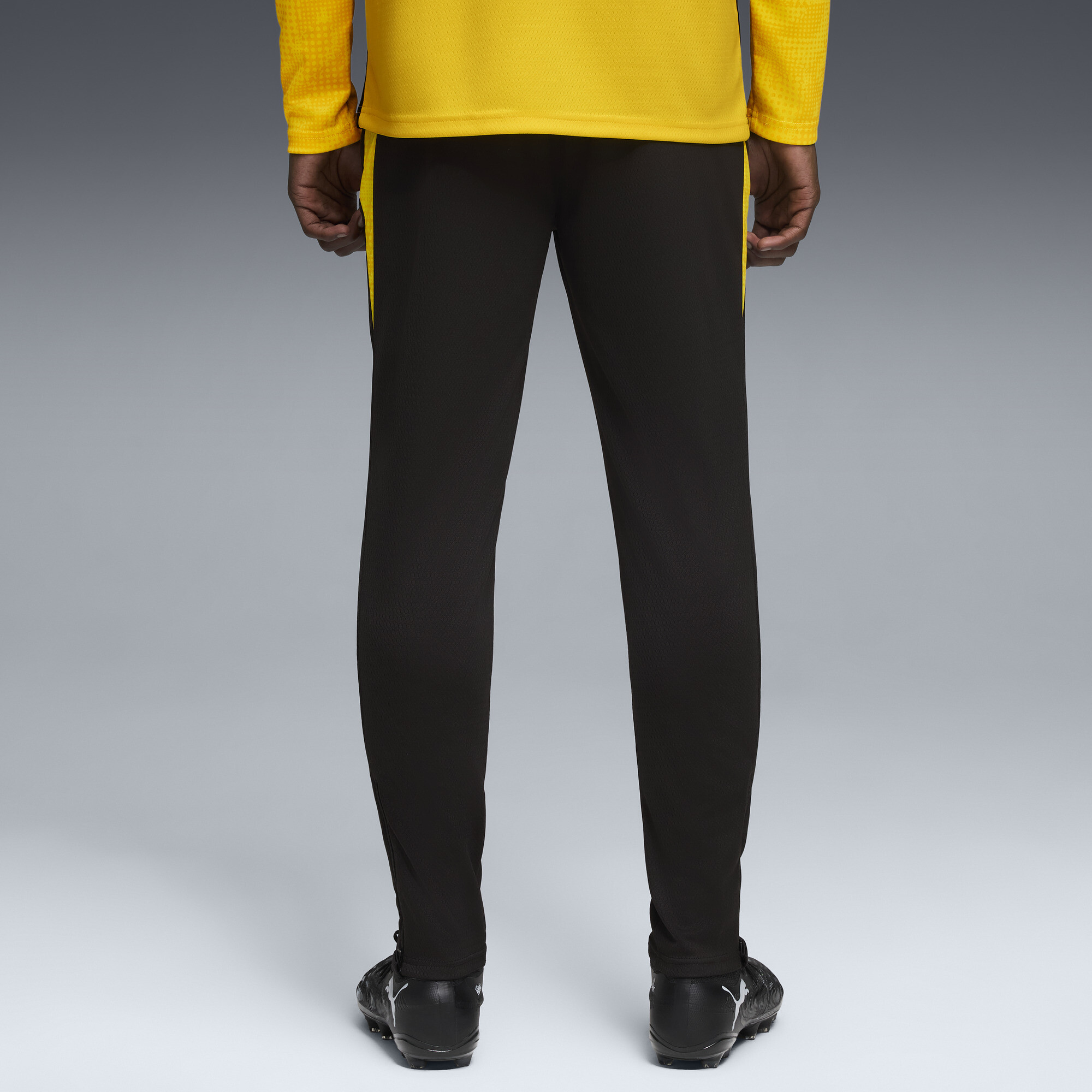 PUMA Borussia Dortmund trainingsbroek voor Heren, Zwart/Geel, Maat XXL thumbnail 3