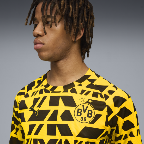 Camiseta pre-partido Borussia Dortmund para hombre, Faster Yellow-PUMA Black, large-ARG