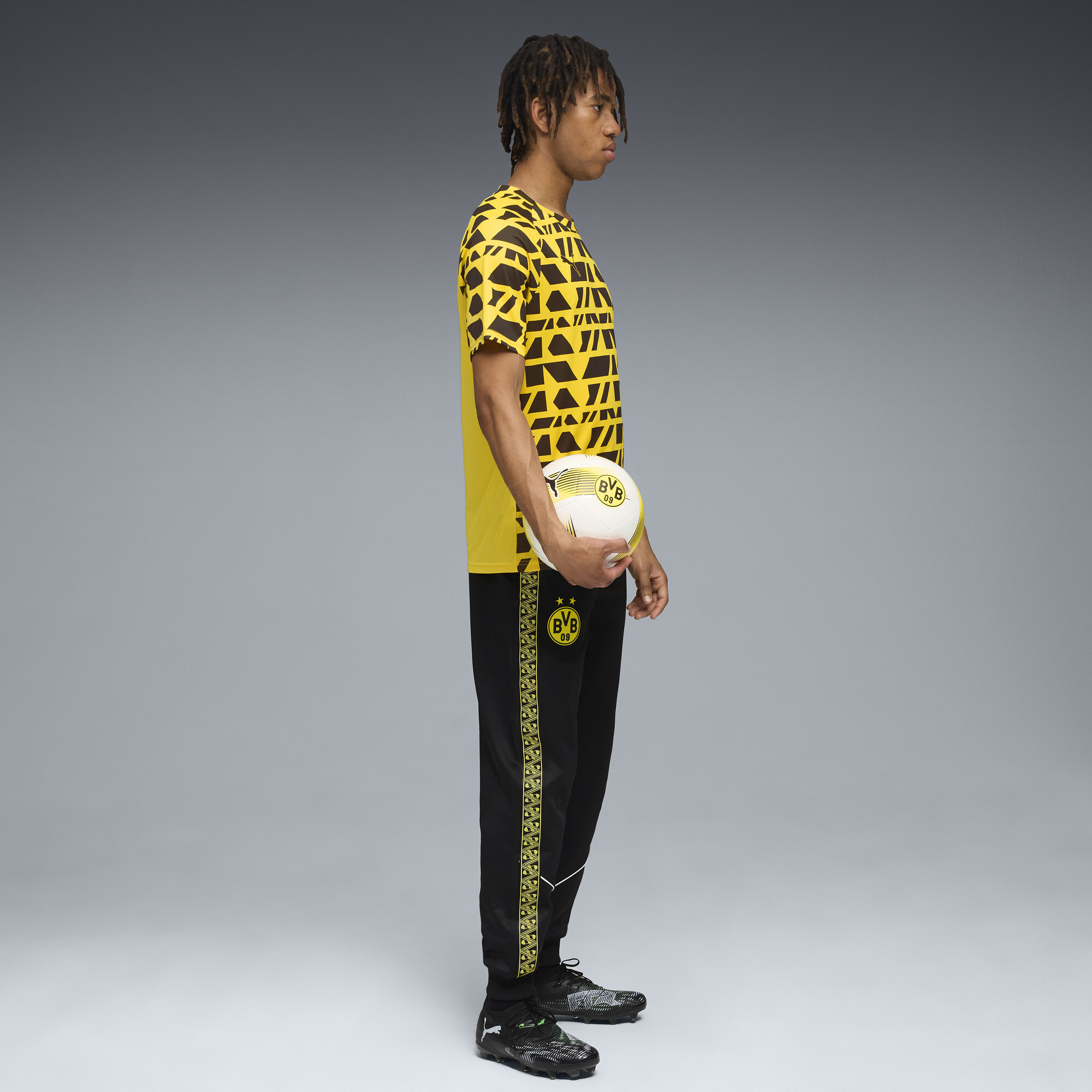 PUMA Borussia Dortmund pre-match shirt voor Heren, Zwart/Geel, Maat S thumbnail 4