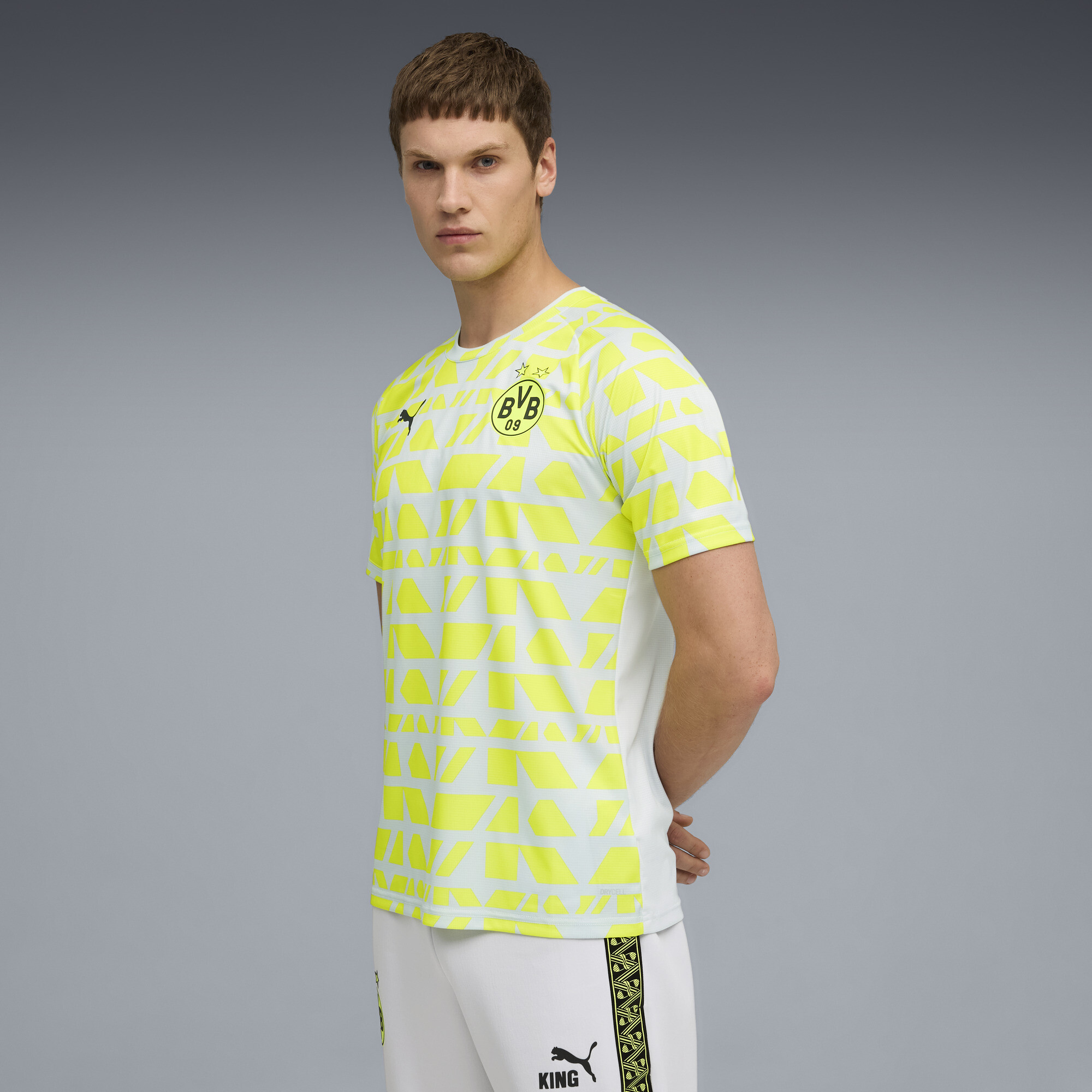 PUMA Borussia Dortmund pre-match shirt voor Heren, Geel/Zilver, Maat L thumbnail 6