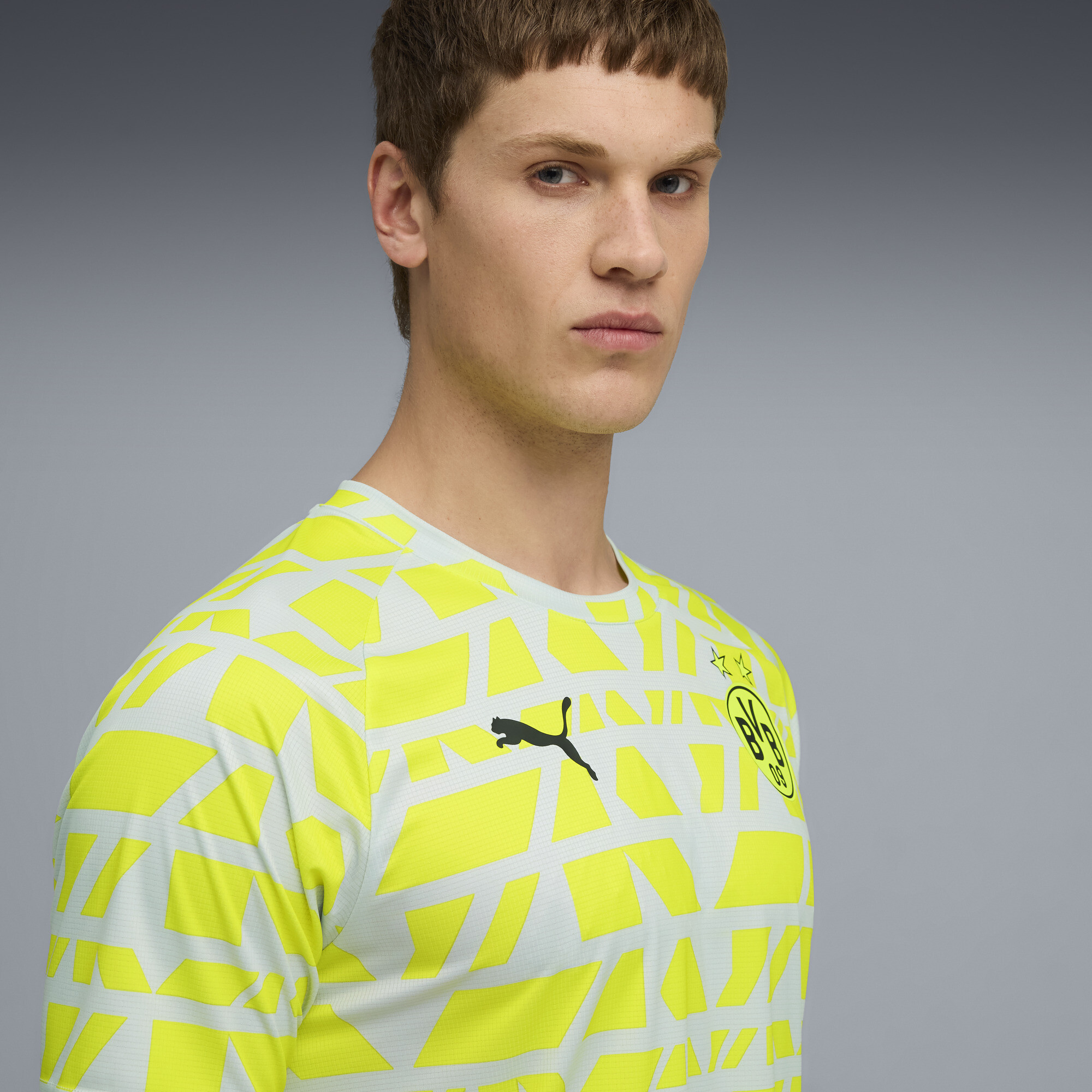 PUMA Borussia Dortmund pre-match shirt voor Heren, Geel/Zilver, Maat L thumbnail 5