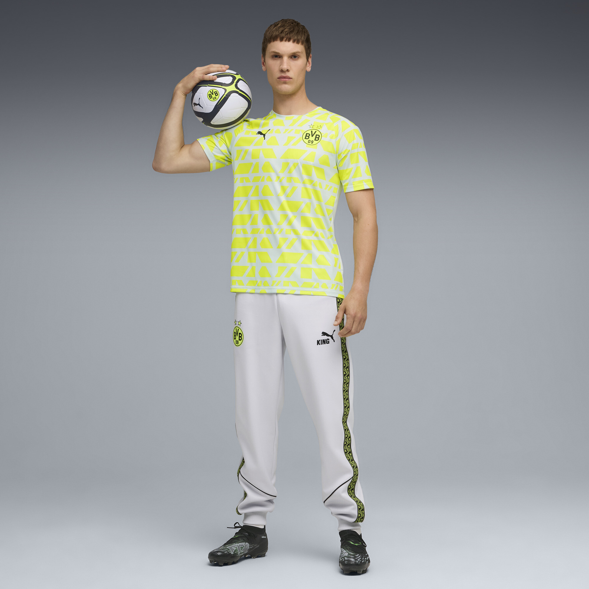 PUMA Borussia Dortmund pre-match shirt voor Heren, Geel/Zilver, Maat L thumbnail 4