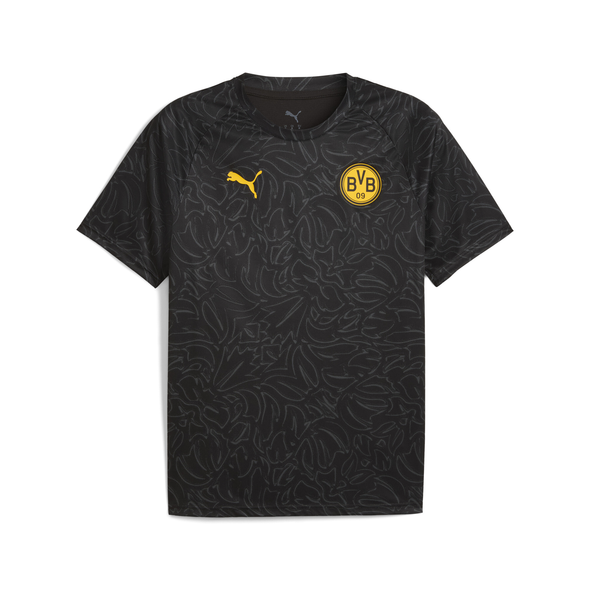 PUMA Borussia Dortmund pre-match shirt voor Heren, Zwart/Geel, Maat S