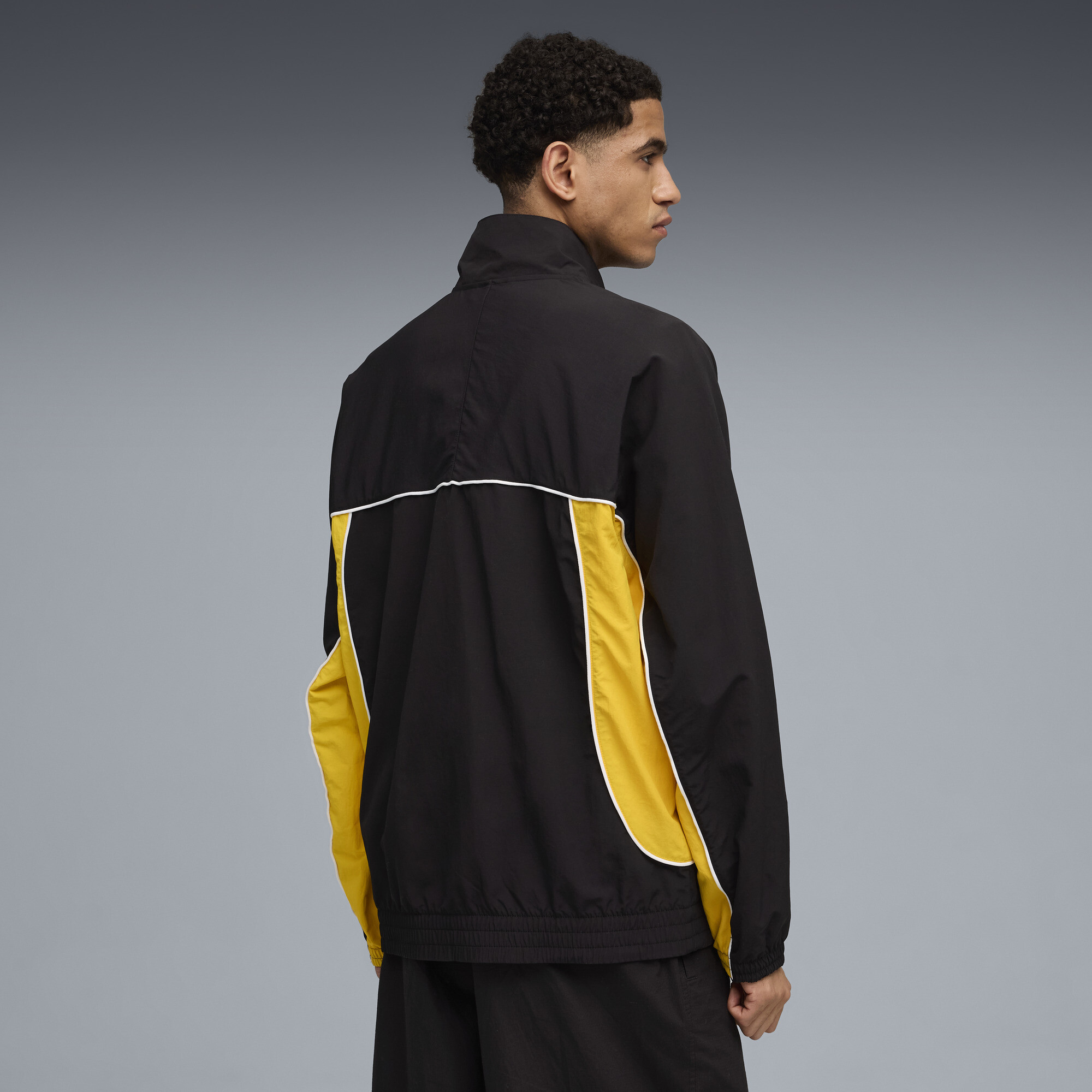 PUMA Borussia Dortmund FtblStatement Cellerator jack voor Heren, Zwart/Geel, Maat XXS thumbnail 5