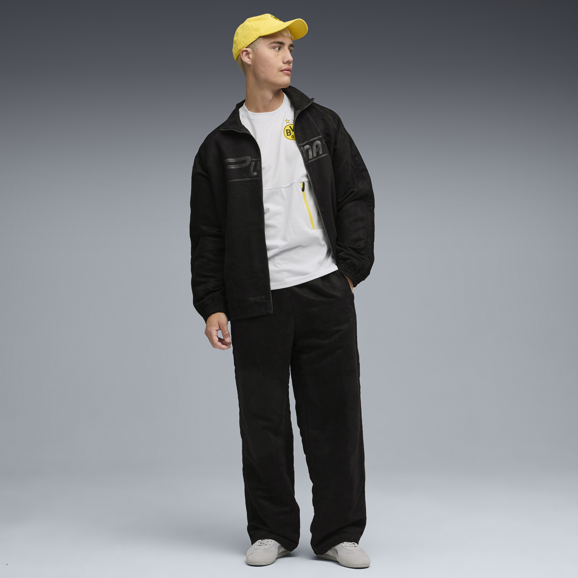 Borussia Dortmund PUMATECH T-shirt met zak voor Heren, Geel/Zilver, Maat XL thumbnail 2