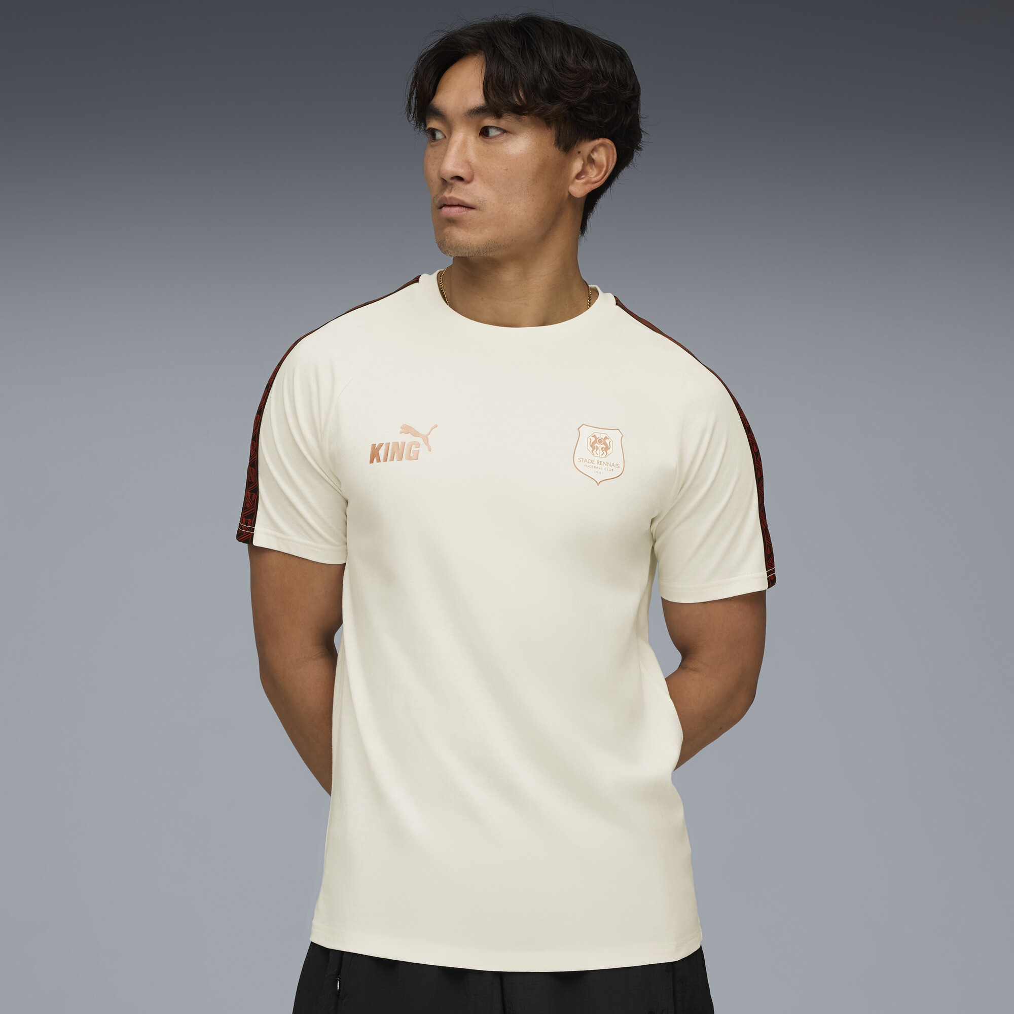 PUMA Stade Rennais FC KING T-shirt voor Heren, Wit, Maat M thumbnail 4