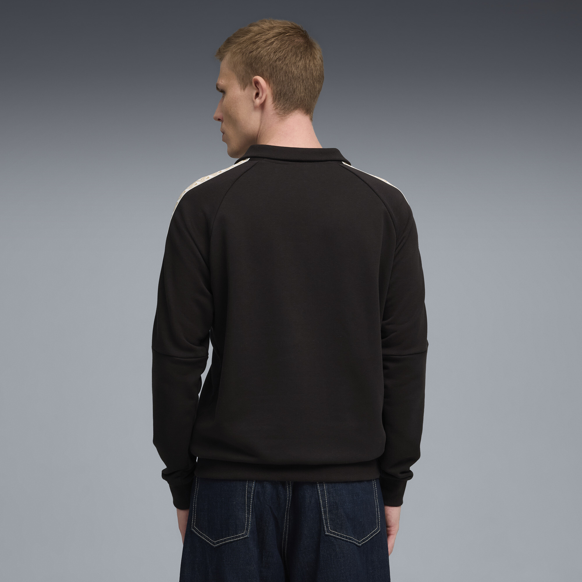 PUMA FC Rood Bull Salzburg KING Drill Top voor Heren, Zwart/Goud, Maat L thumbnail 3