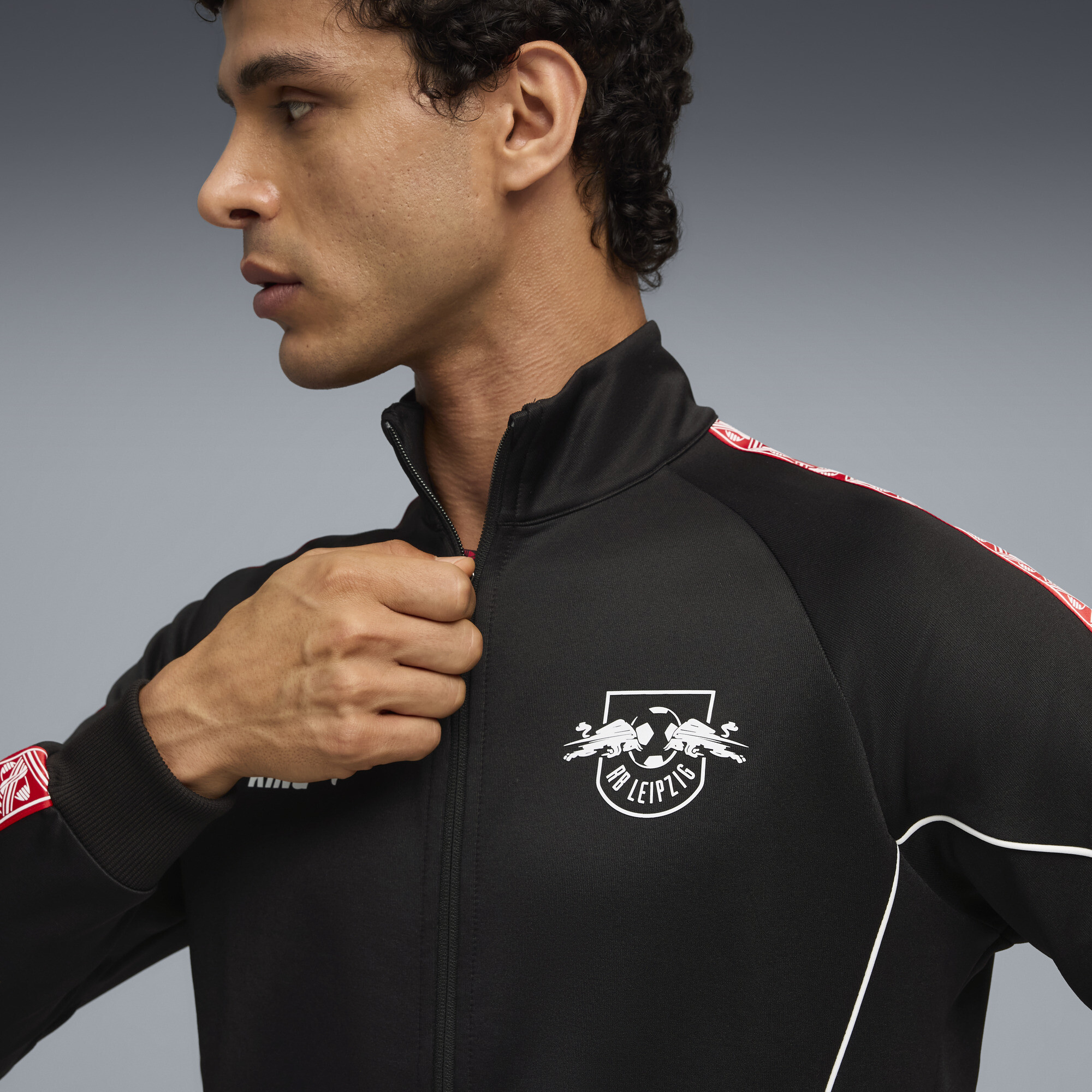 PUMA RB Leipzig KING Anthem jack voor Heren, Zwart/Rood, Maat S thumbnail 7