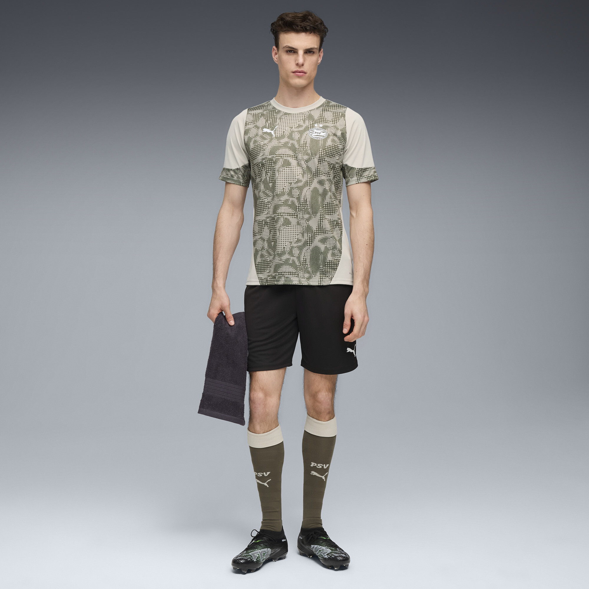 PUMA PSV Eindhoven trainingsshirt voor Heren, Groen, Maat M thumbnail 4