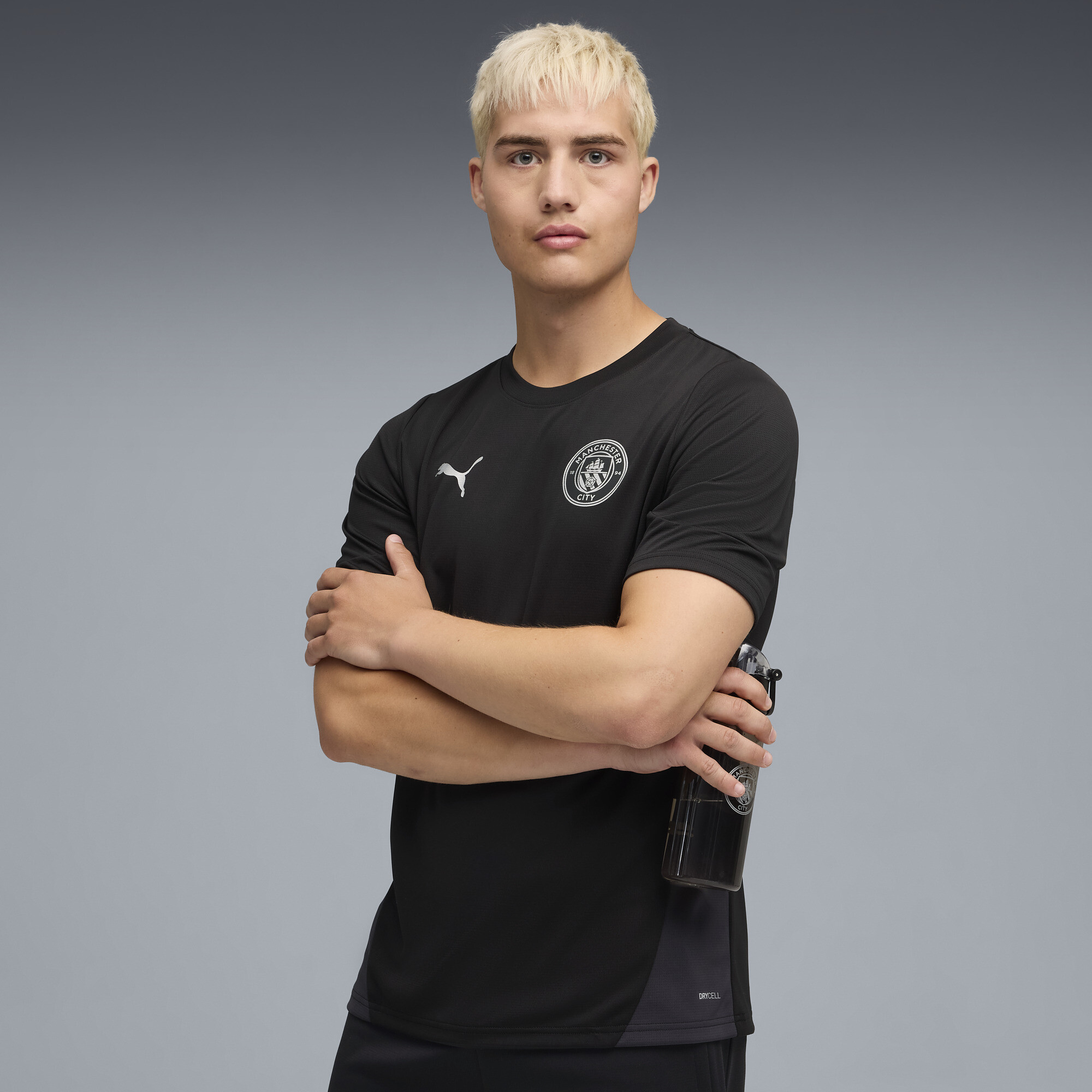 PUMA Manchester City trainingsshirt voor Heren, Zwart/Zilver, Maat 3XL thumbnail 6