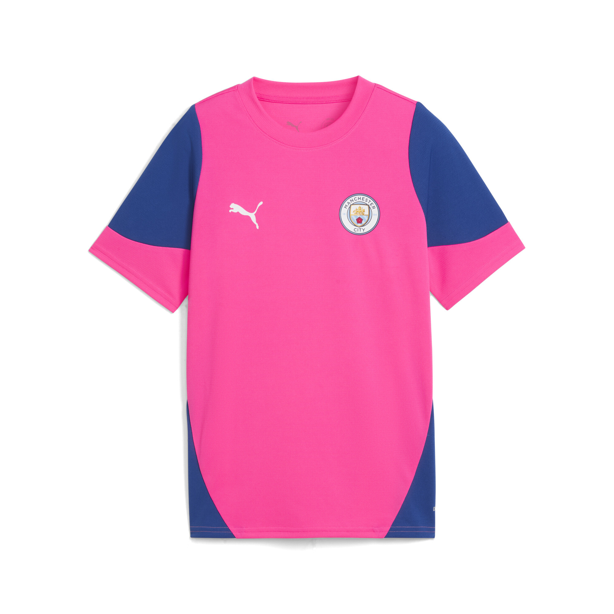 PUMA Manchester City trainingsshirt, Blauw/Roze, Maat 13-14Y thumbnail 3