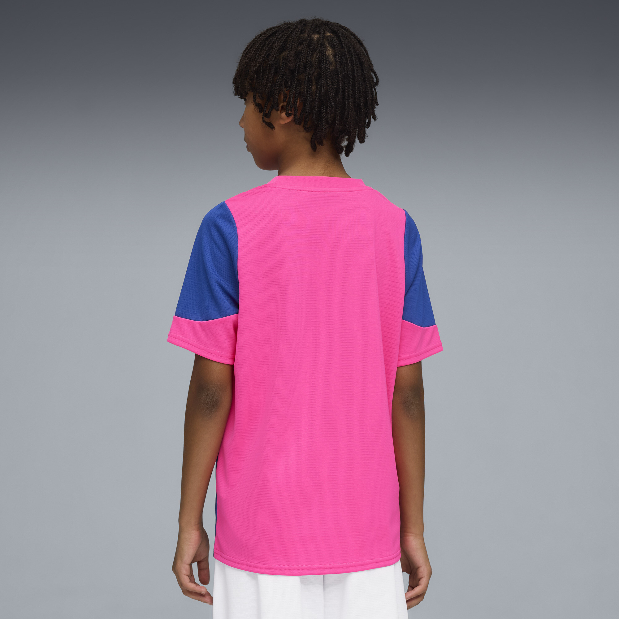PUMA Manchester City trainingsshirt, Blauw/Roze, Maat 13-14Y thumbnail 4