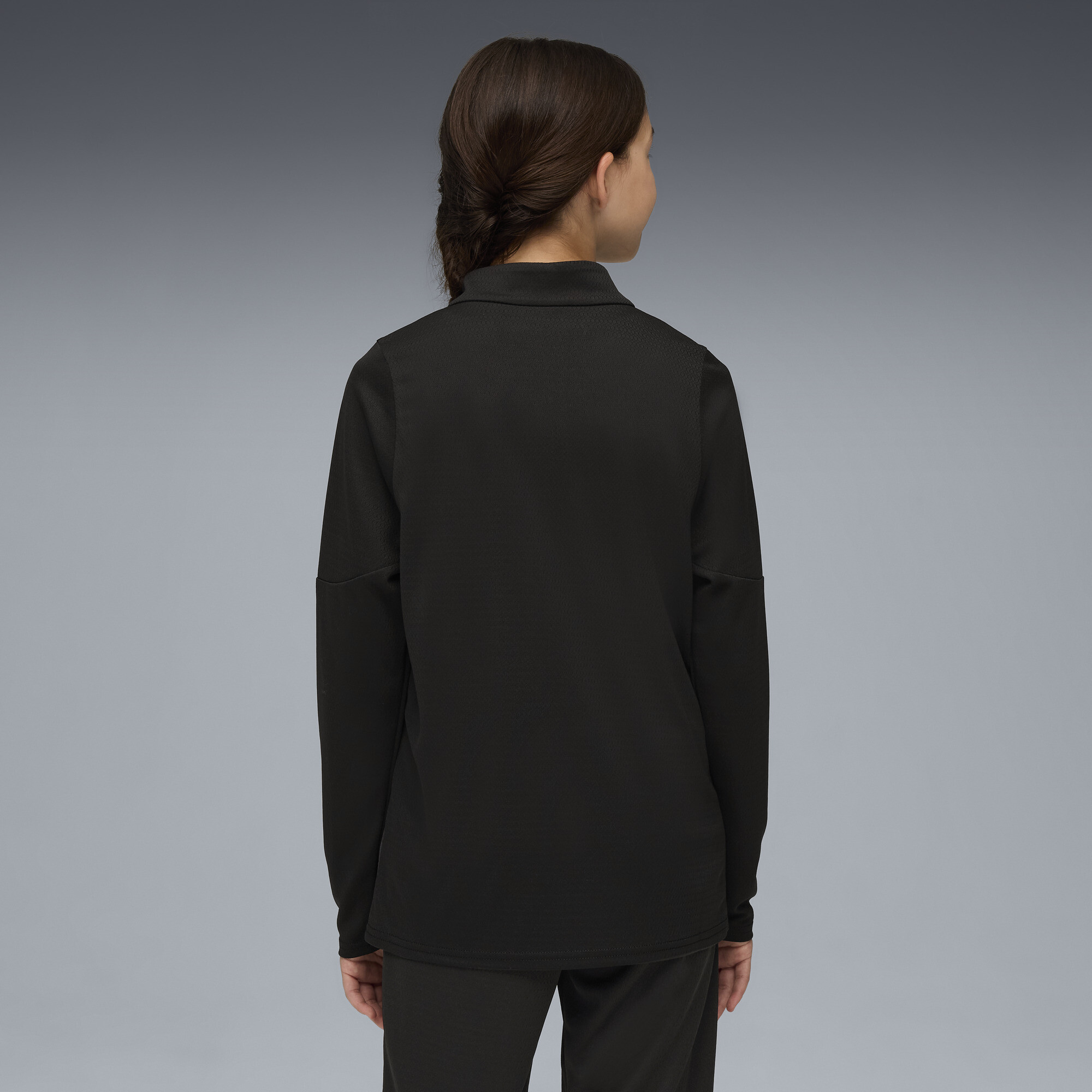 PUMA Manchester City trainingstop met kwartrits, Zwart/Zilver, Maat 9-10Y thumbnail 4