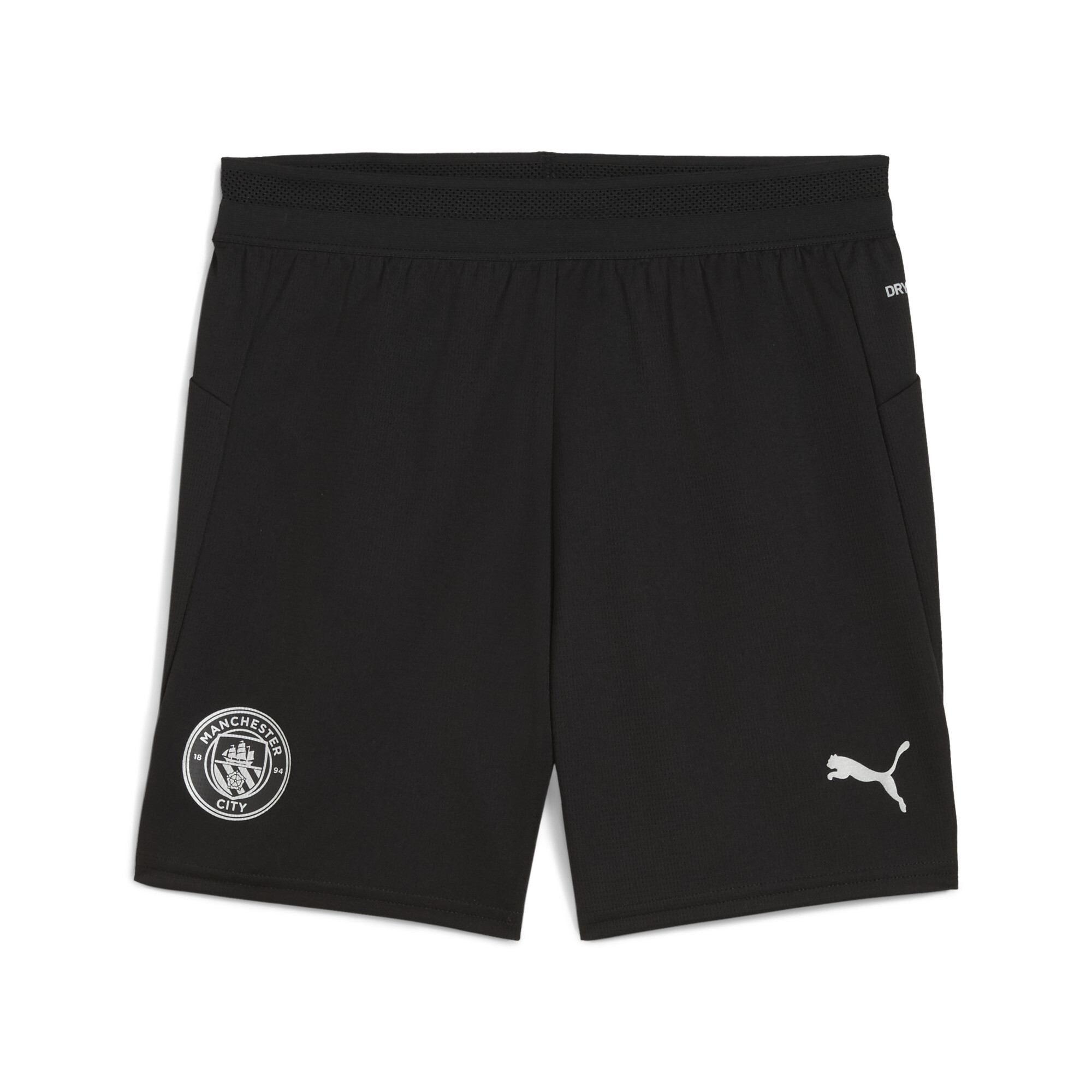 PUMA Manchester City trainingsshort, Zwart/Zilver, Maat 13-14Y thumbnail 3