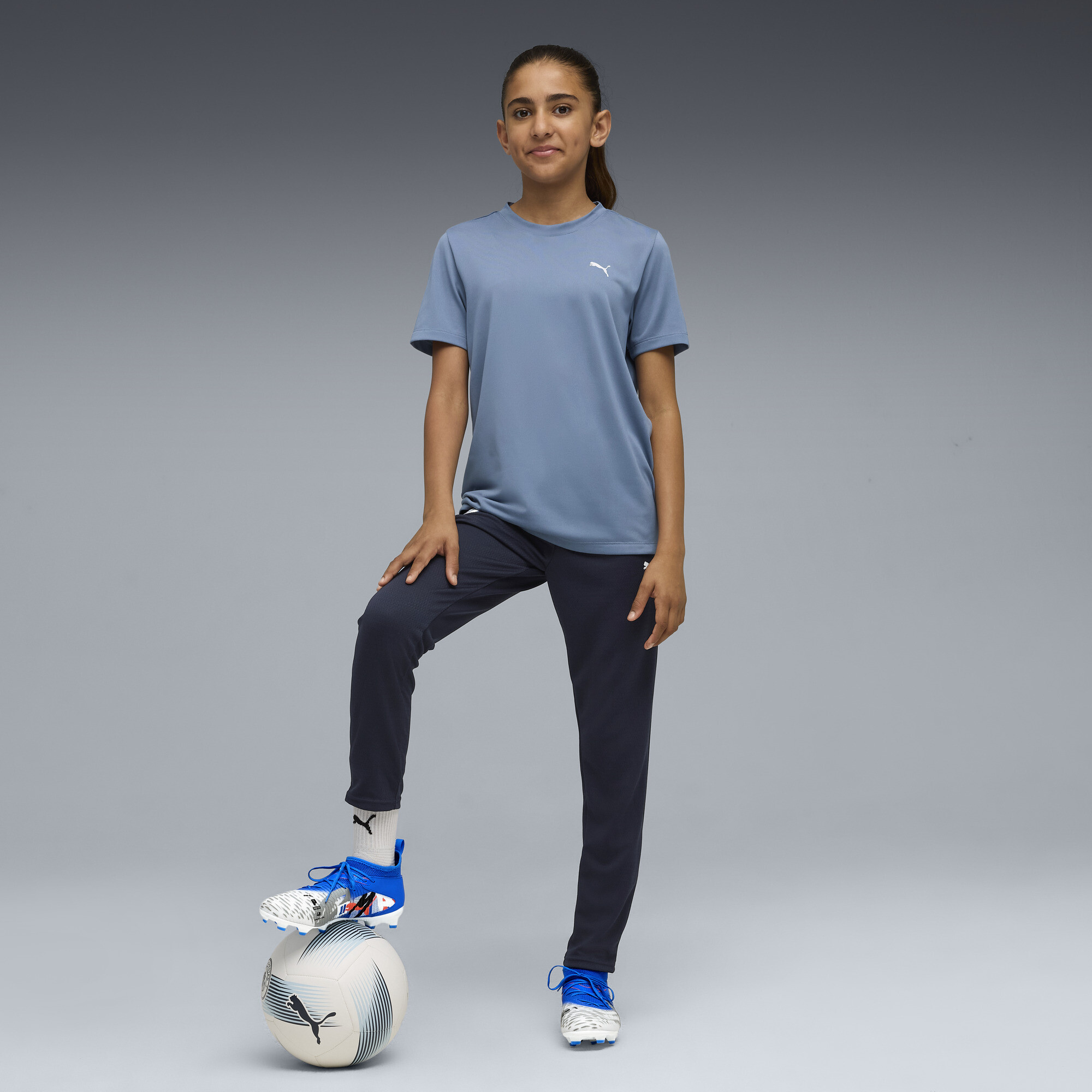 PUMA Manchester City trainingsbroek, Blauw, Maat 11-12Y thumbnail 4