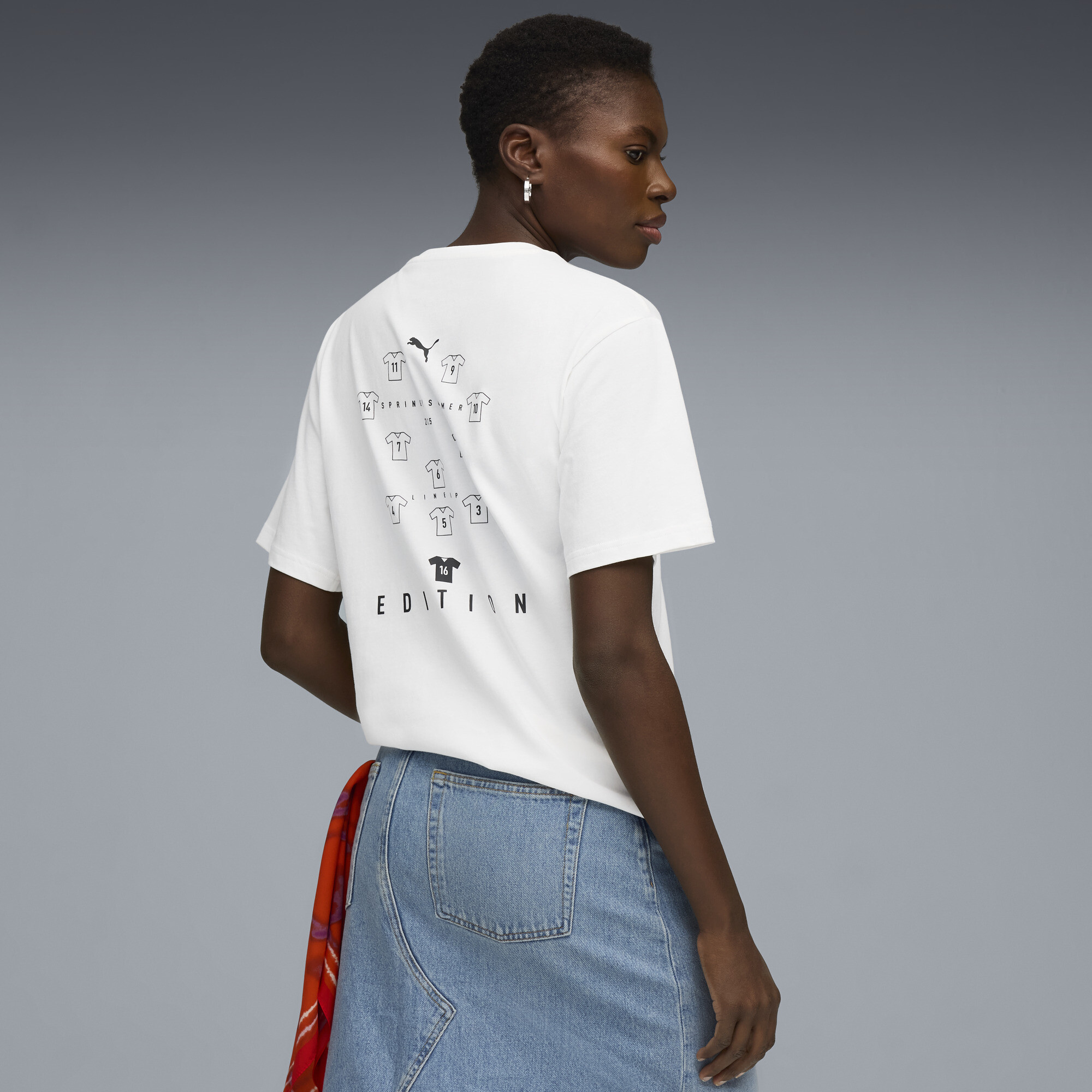 PUMA FtblEdition Voetbal-T-shirt voor Dames, Wit, Maat XL thumbnail 5