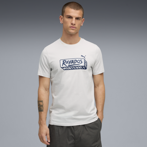 Camiseta FtblCulture del CF Monterrey para hombre, Feather Gray-PUMA Navy, large-MEX