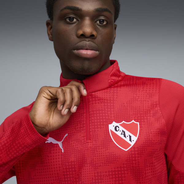 Buzo zip 1/4 de entrenamiento C.A. Independiente para hombre, PUMA Red-PUMA Silver, large-ARG