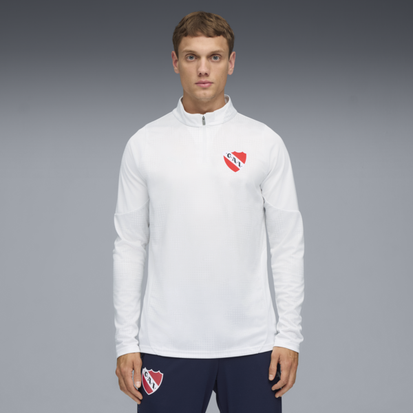 Buzo zip 1/4 de entrenamiento C.A. Independiente para hombre, PUMA White-PUMA Silver, large-ARG