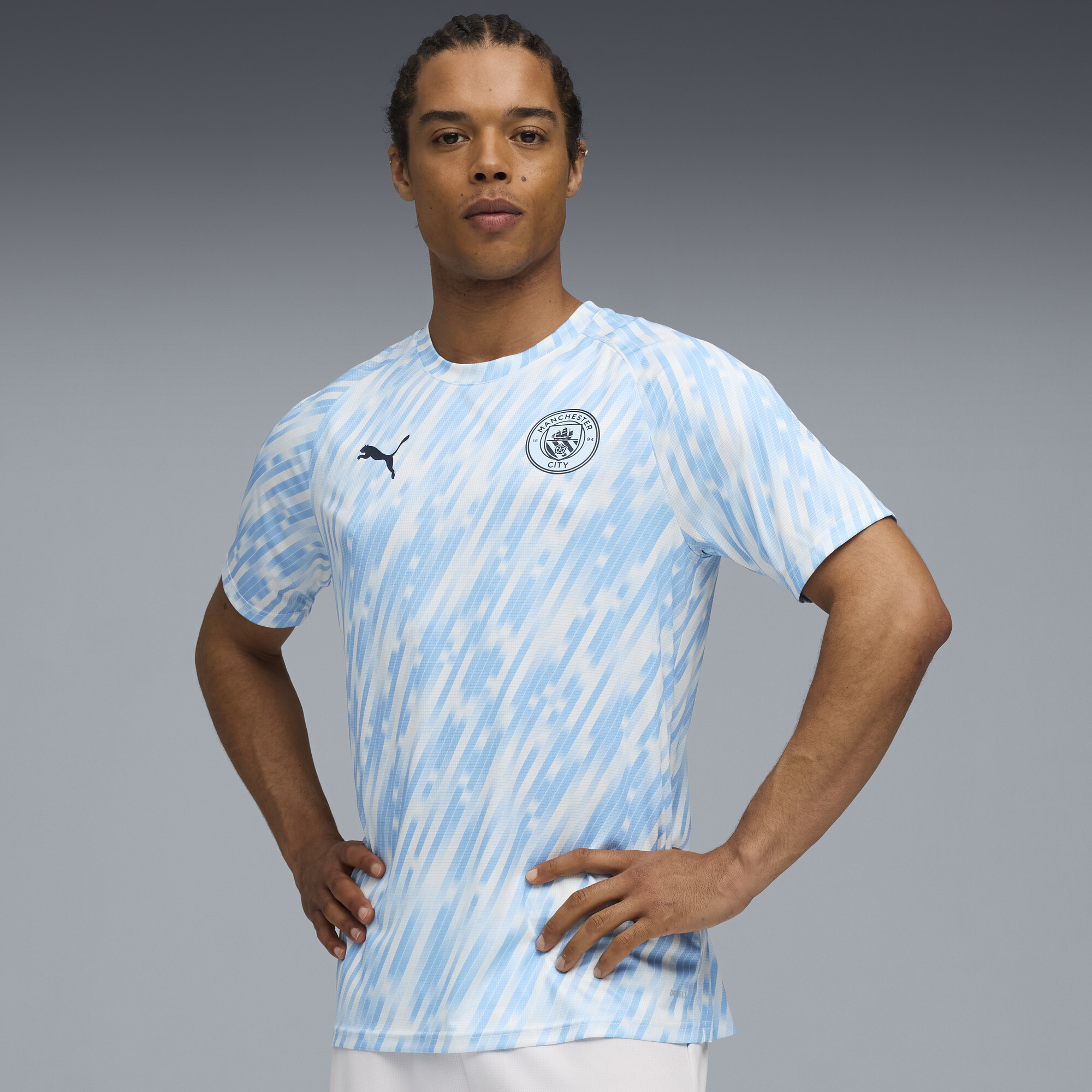 PUMA Manchester City prematch-shirt voor Heren, Zilver, Maat XS thumbnail 6