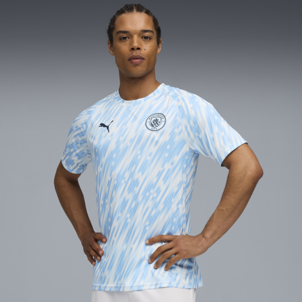 Manchester City Pre-match Jersey Men, Silver Sky, large-ZAF