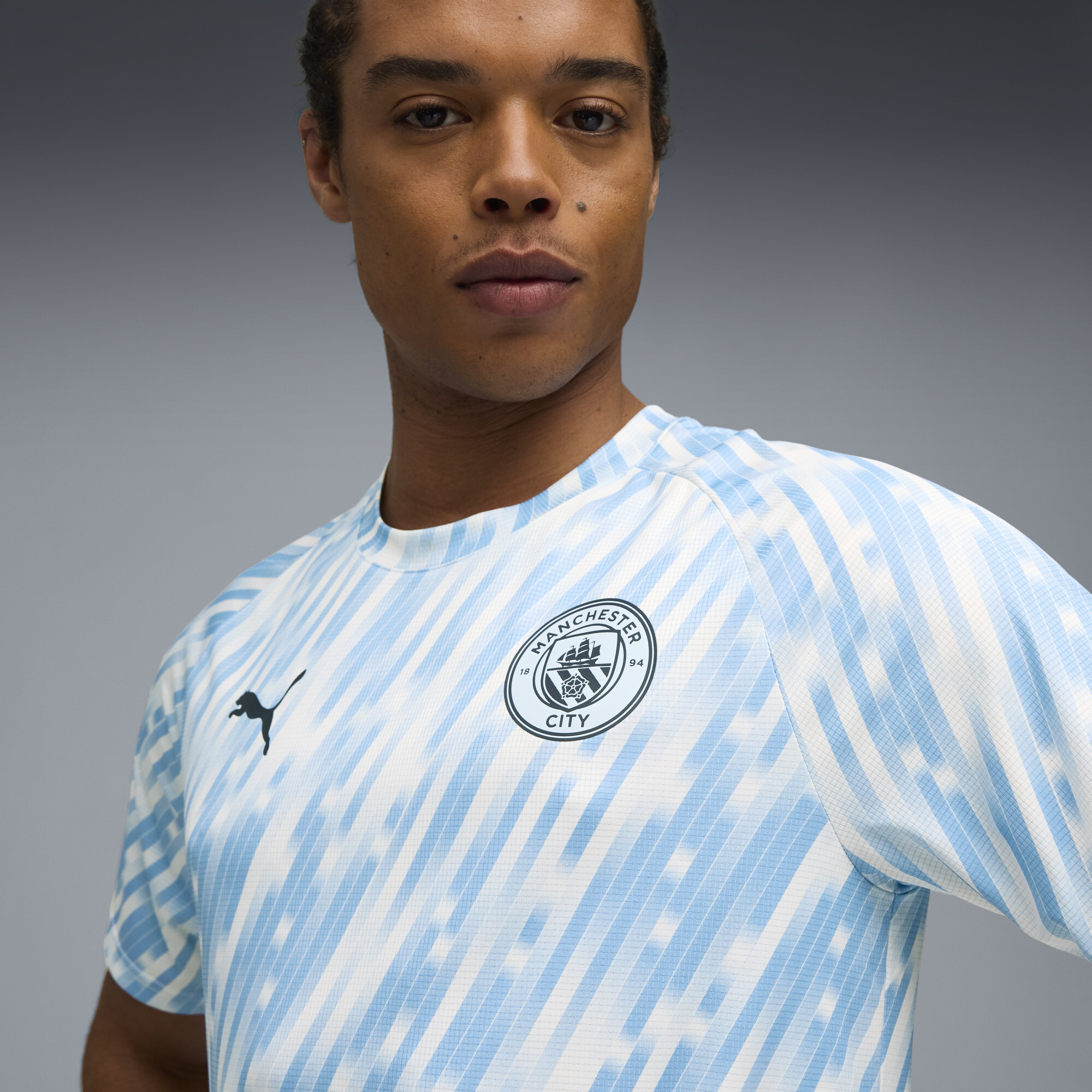 PUMA Manchester City prematch-shirt voor Heren, Zilver, Maat XS thumbnail 5