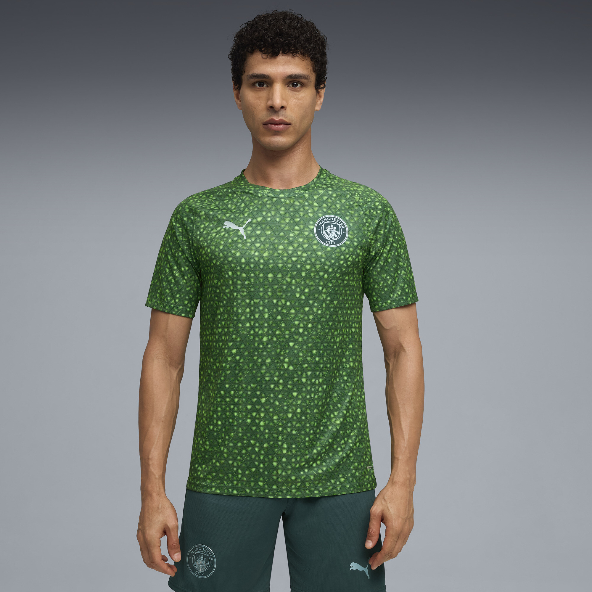 PUMA Manchester City F.C. Warm Up Crew Neck Short Sleeve Soccer Jersey