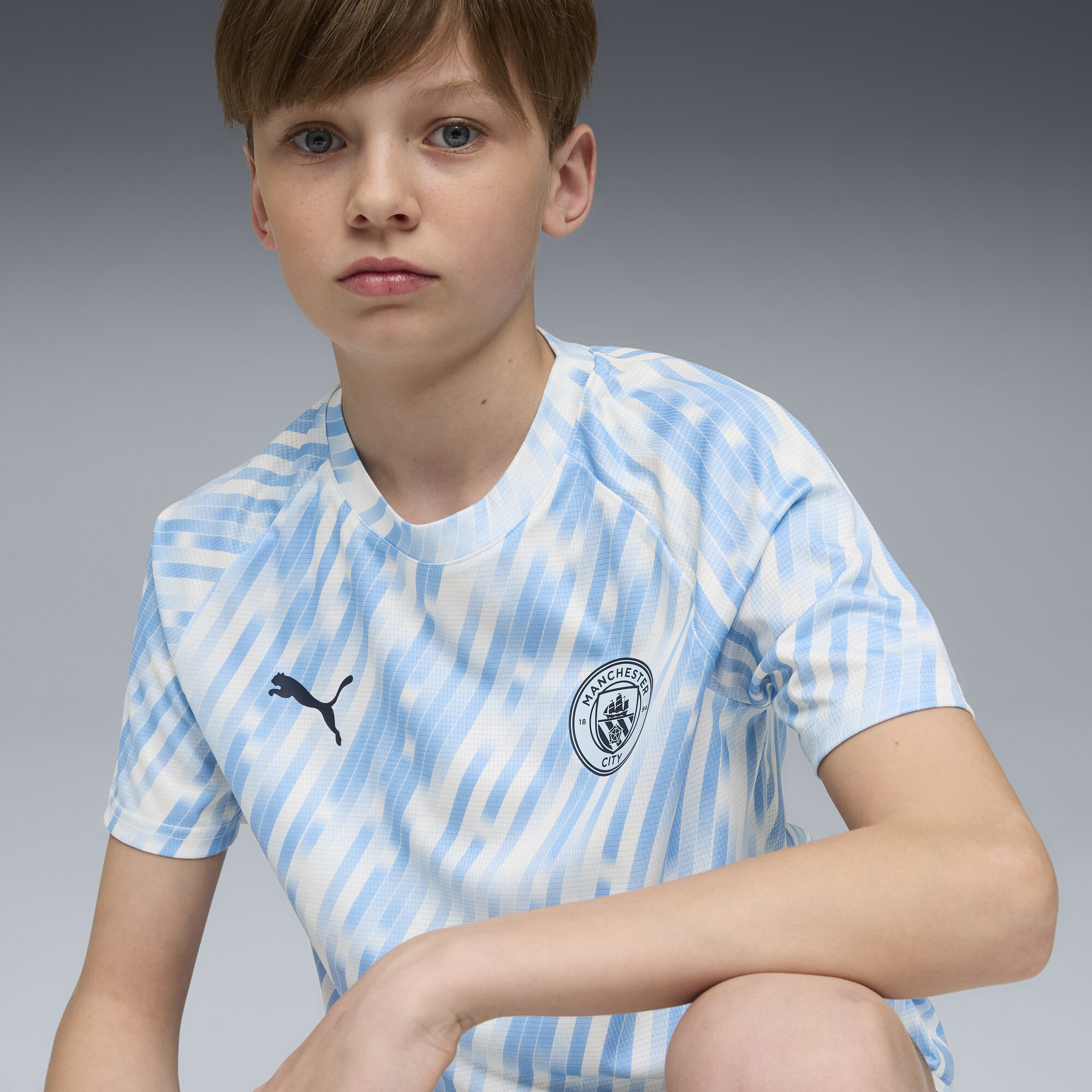 PUMA Manchester City prematch-shirt, Zilver, Maat 5-6Y thumbnail 6