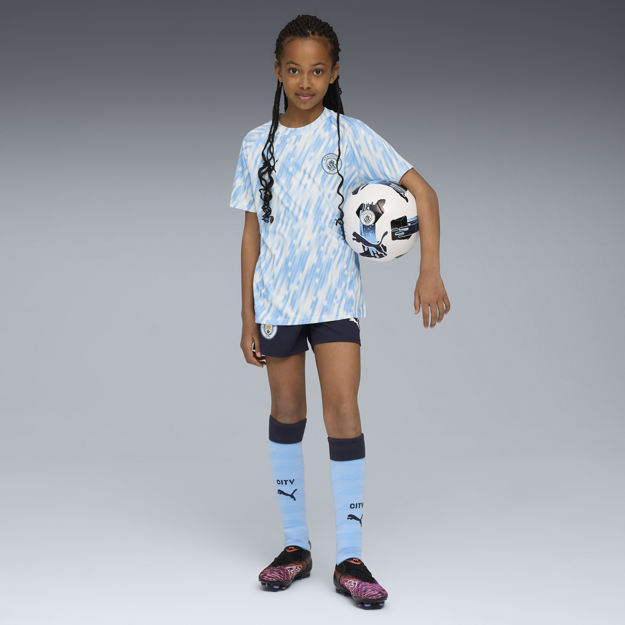 PUMA Manchester City prematch-shirt, Zilver, Maat 5-6Y thumbnail 4