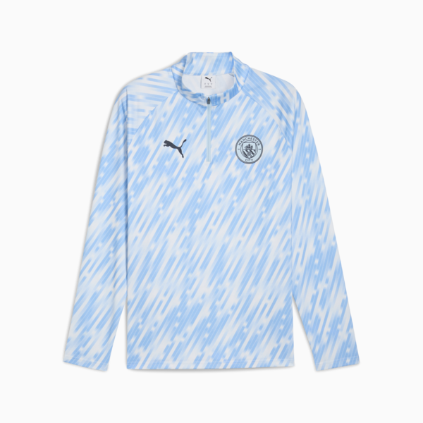 Manchester City Pre-match Quarter-Zip Top Men, Silver Sky, large-ZAF