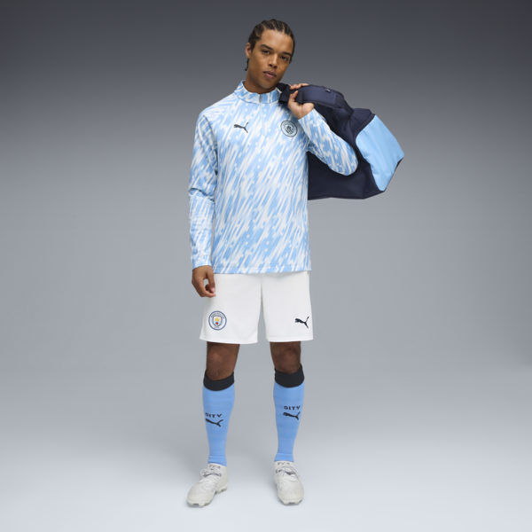 Manchester City Pre-match Quarter-Zip Top Men, Silver Sky, large-ZAF