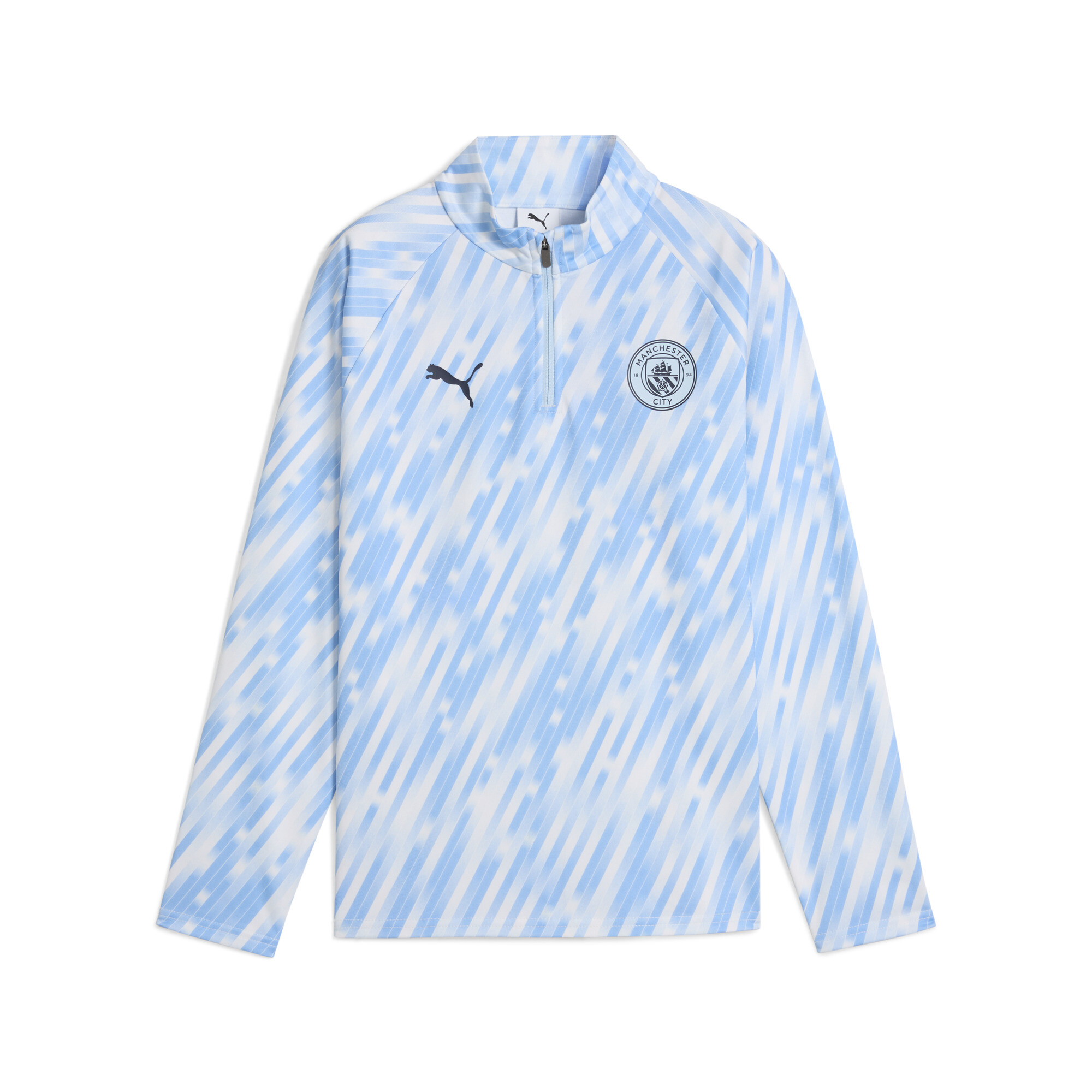 PUMA Manchester City prematch-top met kwartrits, Zilver, Maat 15-16Y thumbnail 3