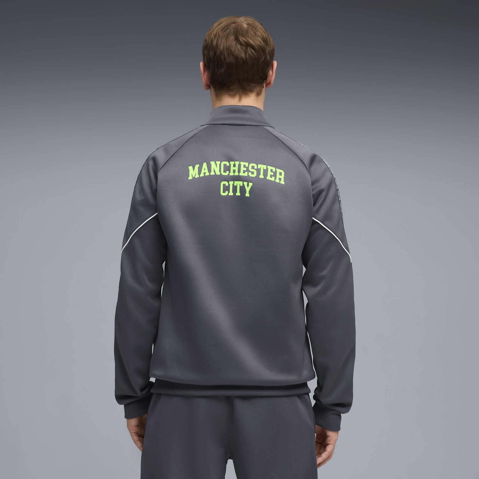 PUMA Manchester City KING Anthem jack voor Heren, Groen/Grijs, Maat XS thumbnail 5