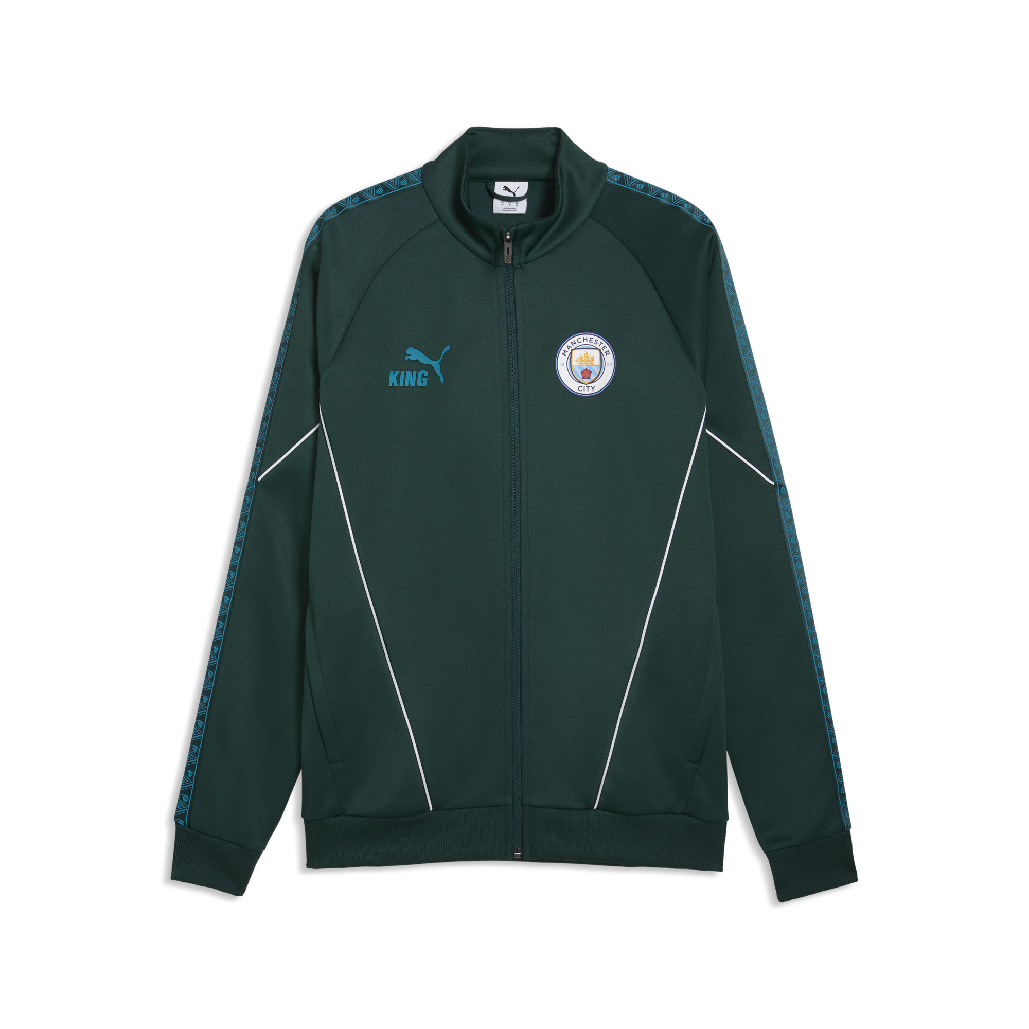 PUMA Manchester City KING Anthem jack voor Heren, Blauw/Groen, Maat L thumbnail 3