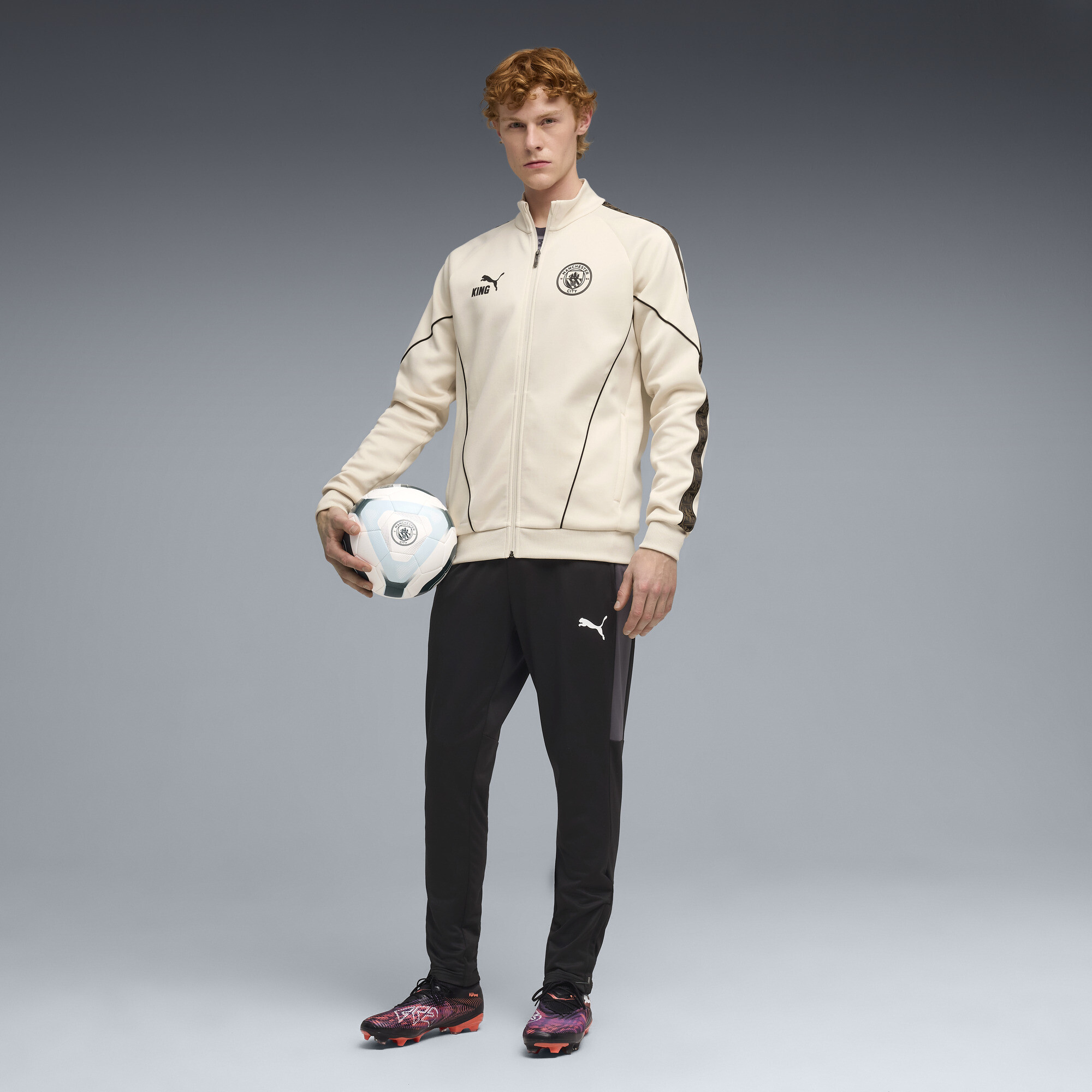 PUMA Manchester City KING Anthem jack voor Heren, Grijs, Maat L thumbnail 6