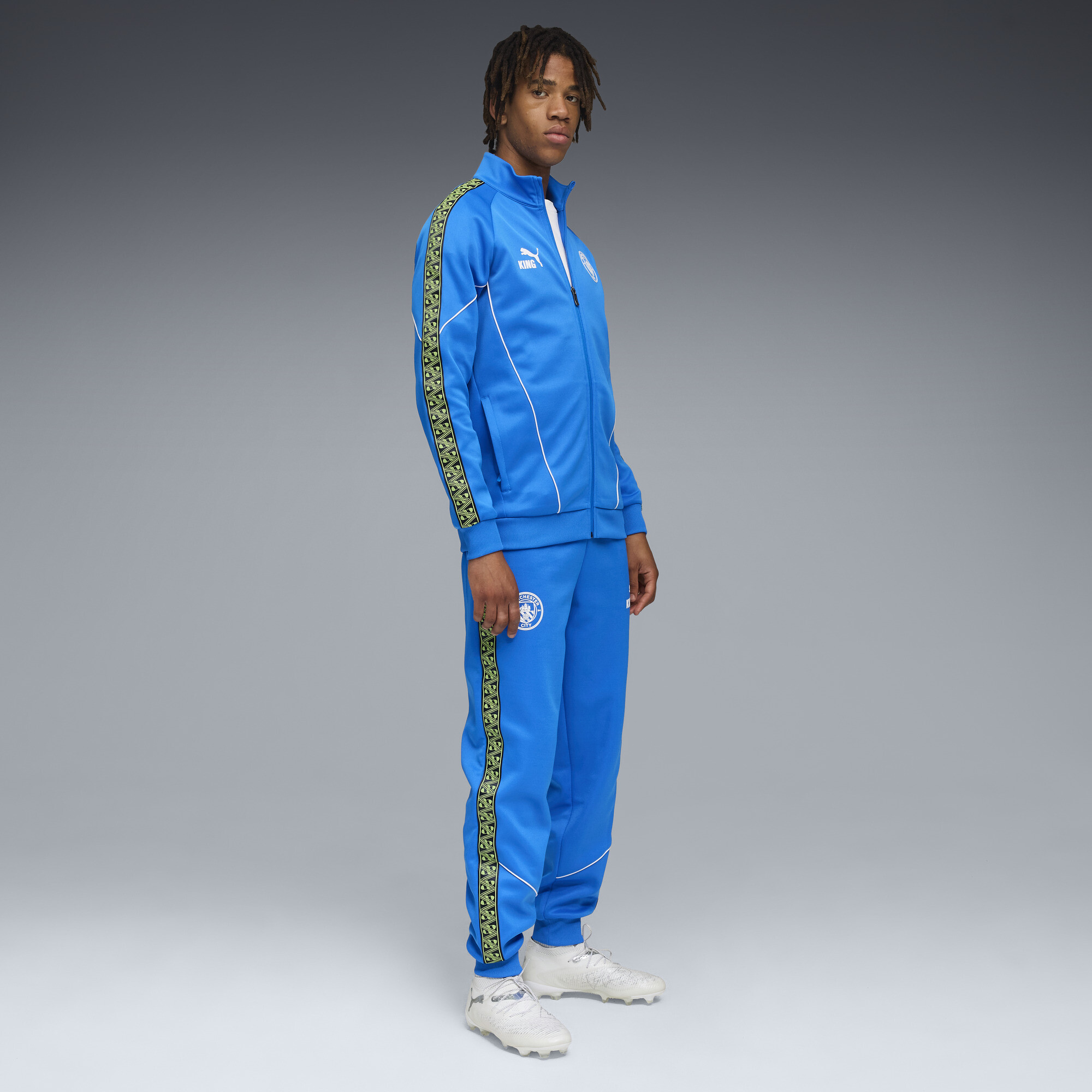 PUMA Manchester City KING Anthem jack voor Heren, Blauw/Groen, Maat XXL thumbnail 6