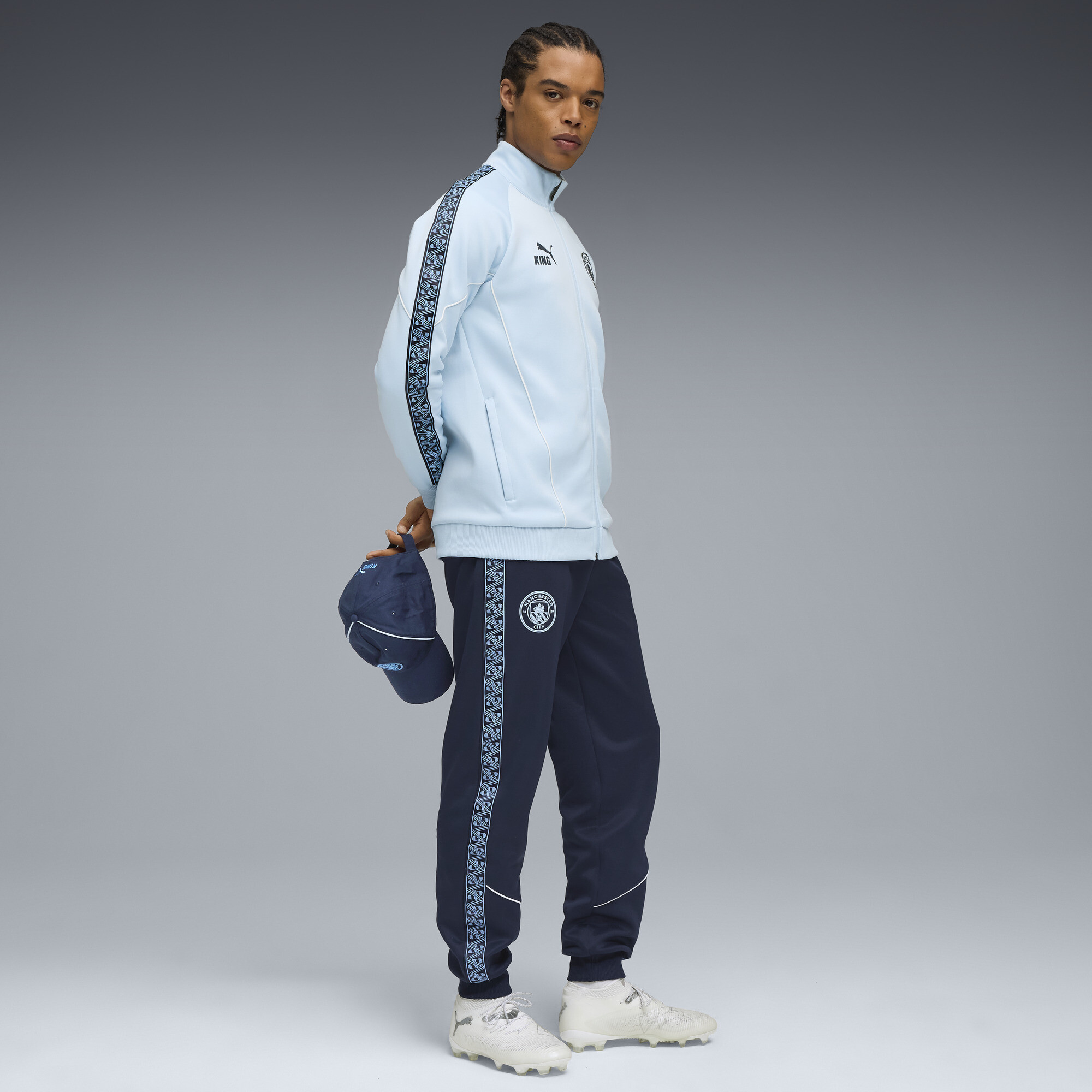 PUMA Manchester City KING Anthem broek voor Heren, Blauw, Maat M thumbnail 4