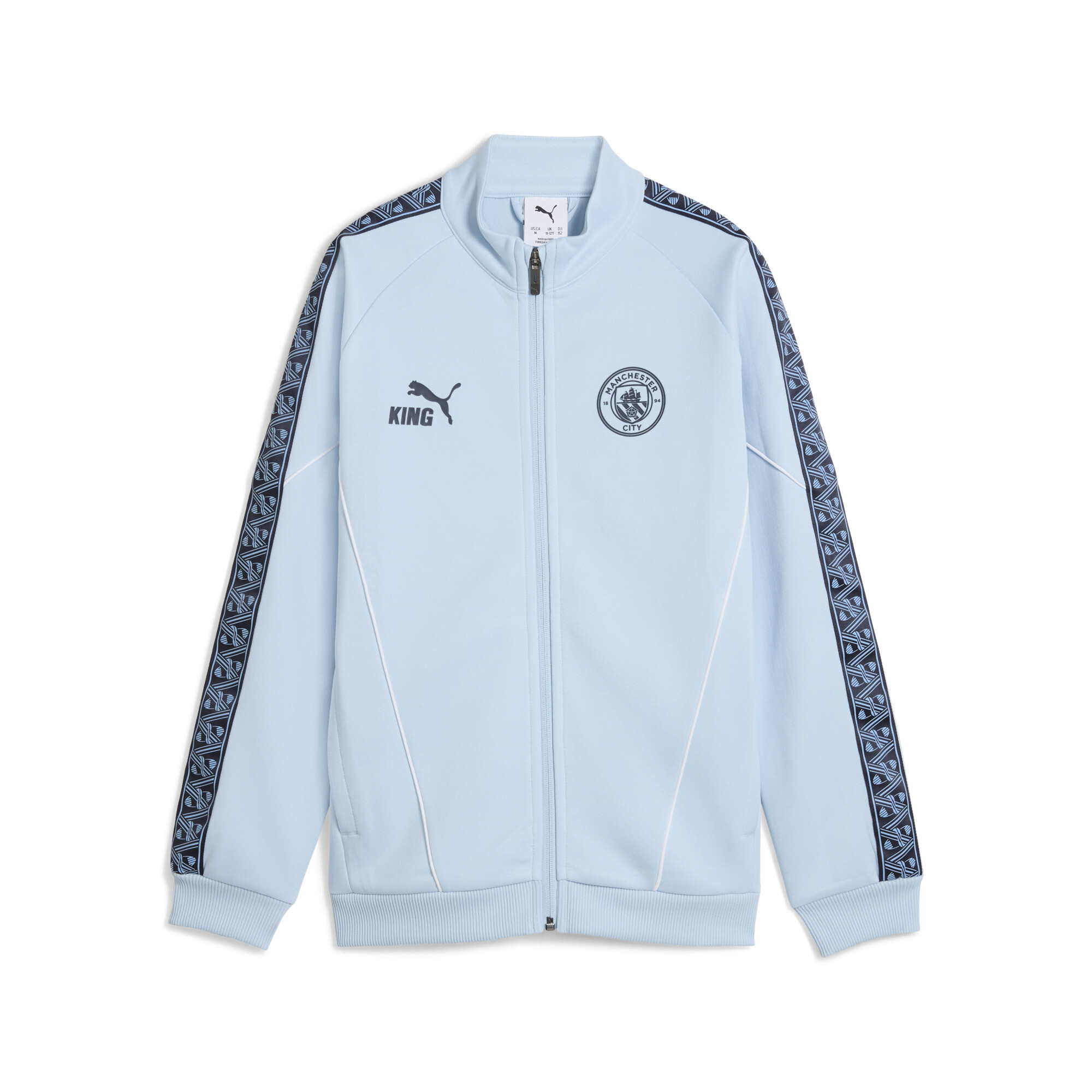 PUMA Manchester City KING Anthem jack, Blauw/Zilver, Maat 11-12Y thumbnail 3