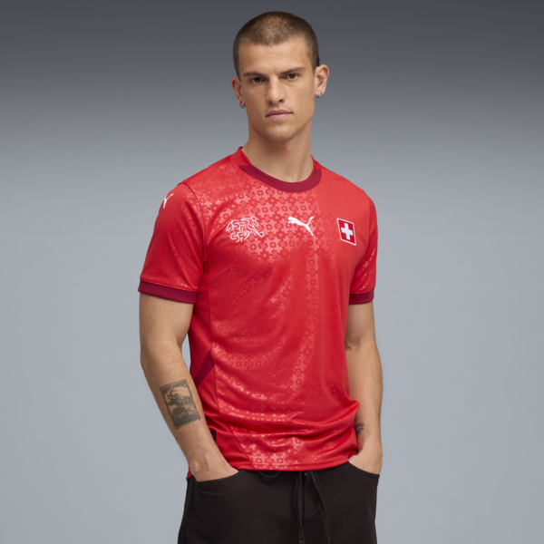 Switzerland Women's Team 2025 Home Jersey Men, PUMA Red-Dark Crimson, large-ZAF