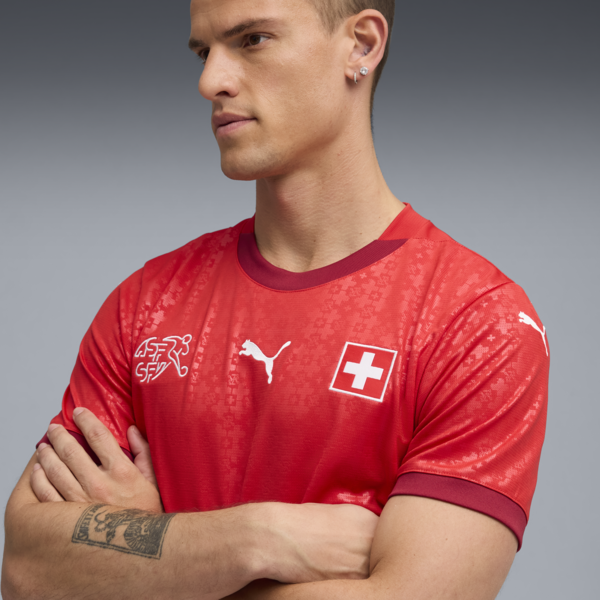 Switzerland Women's Team 2025 Home Jersey Men, PUMA Red-Dark Crimson, large-ZAF
