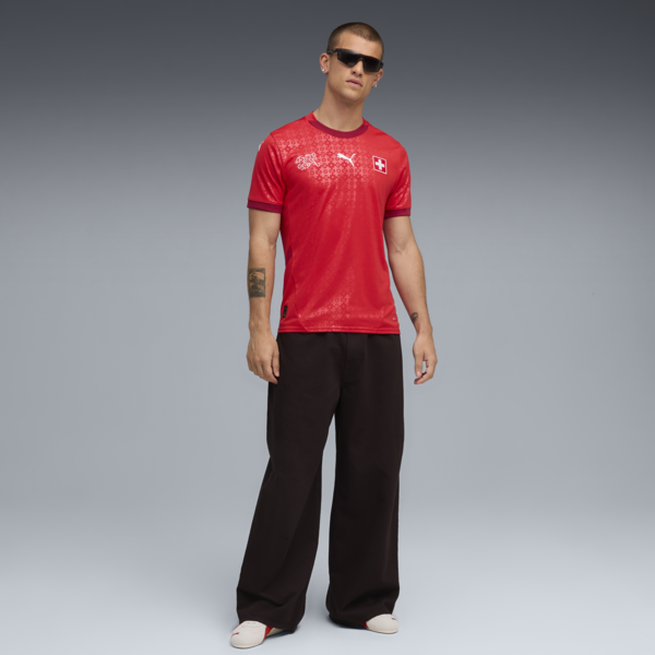 Switzerland Women's Team 2025 Home Jersey Men, PUMA Red-Dark Crimson, large-ZAF